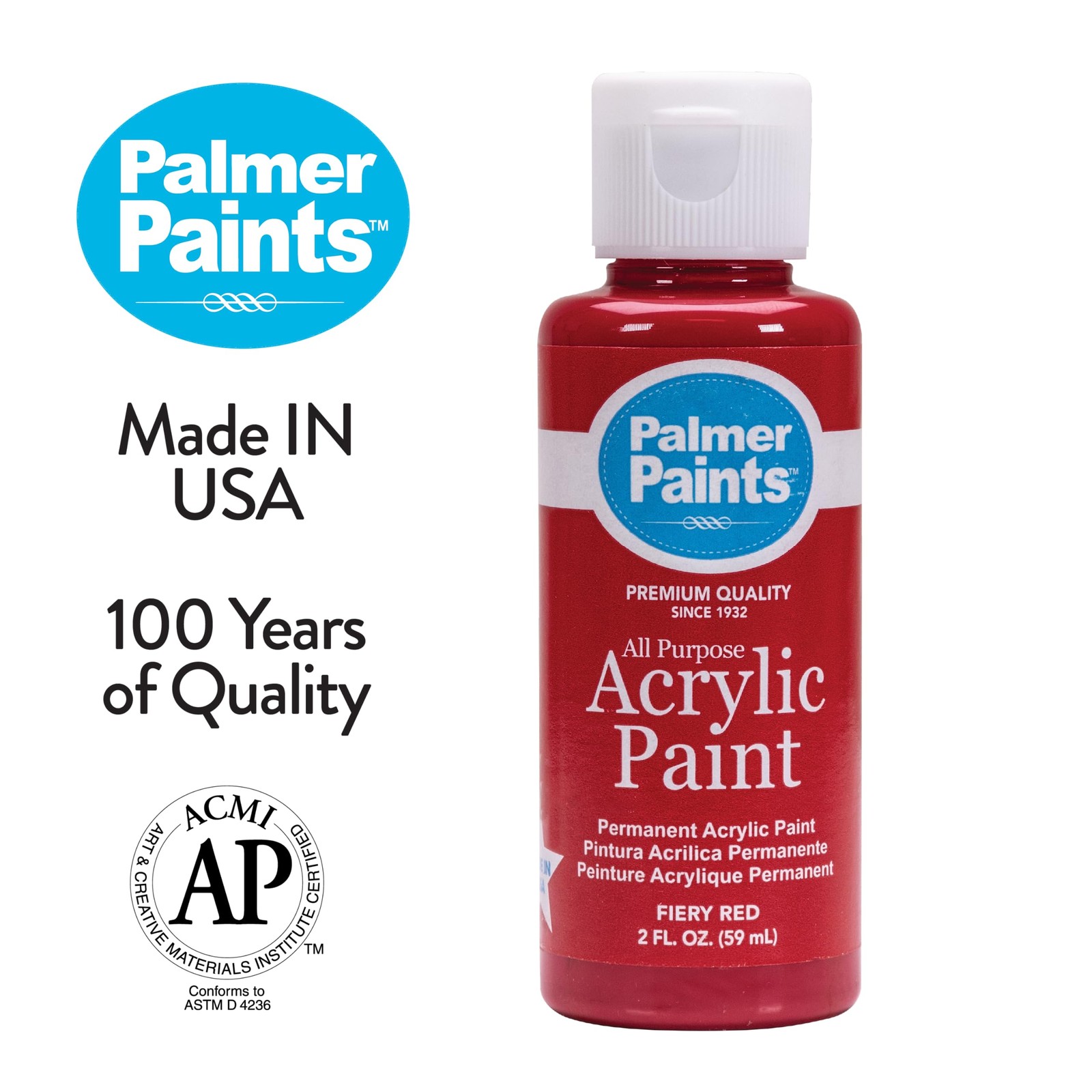 Palmer 2oz 16 Color Acrylic Paint Set, 32 Fl Oz (Pack of 1), Multicolor