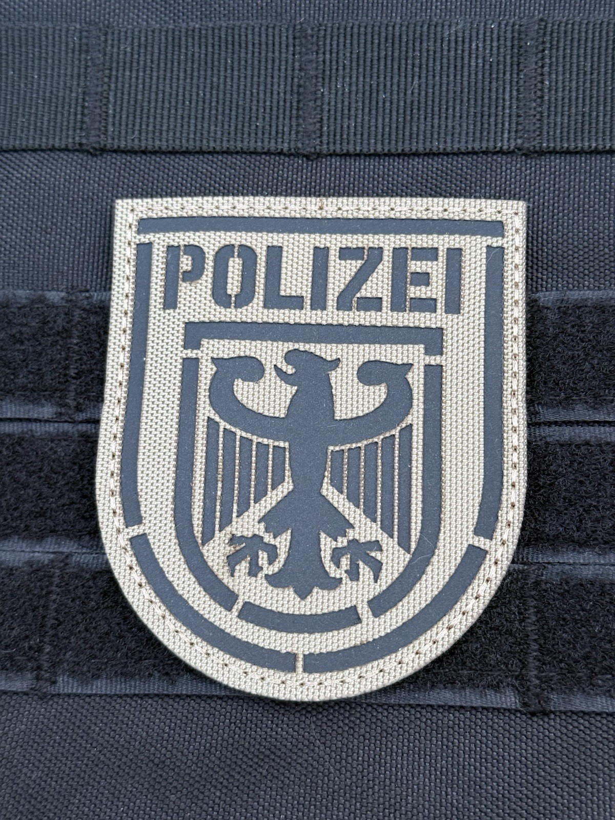 Polizei Deutschland Germany Austria Adler Eagle Patch IR Hook Loop Tan