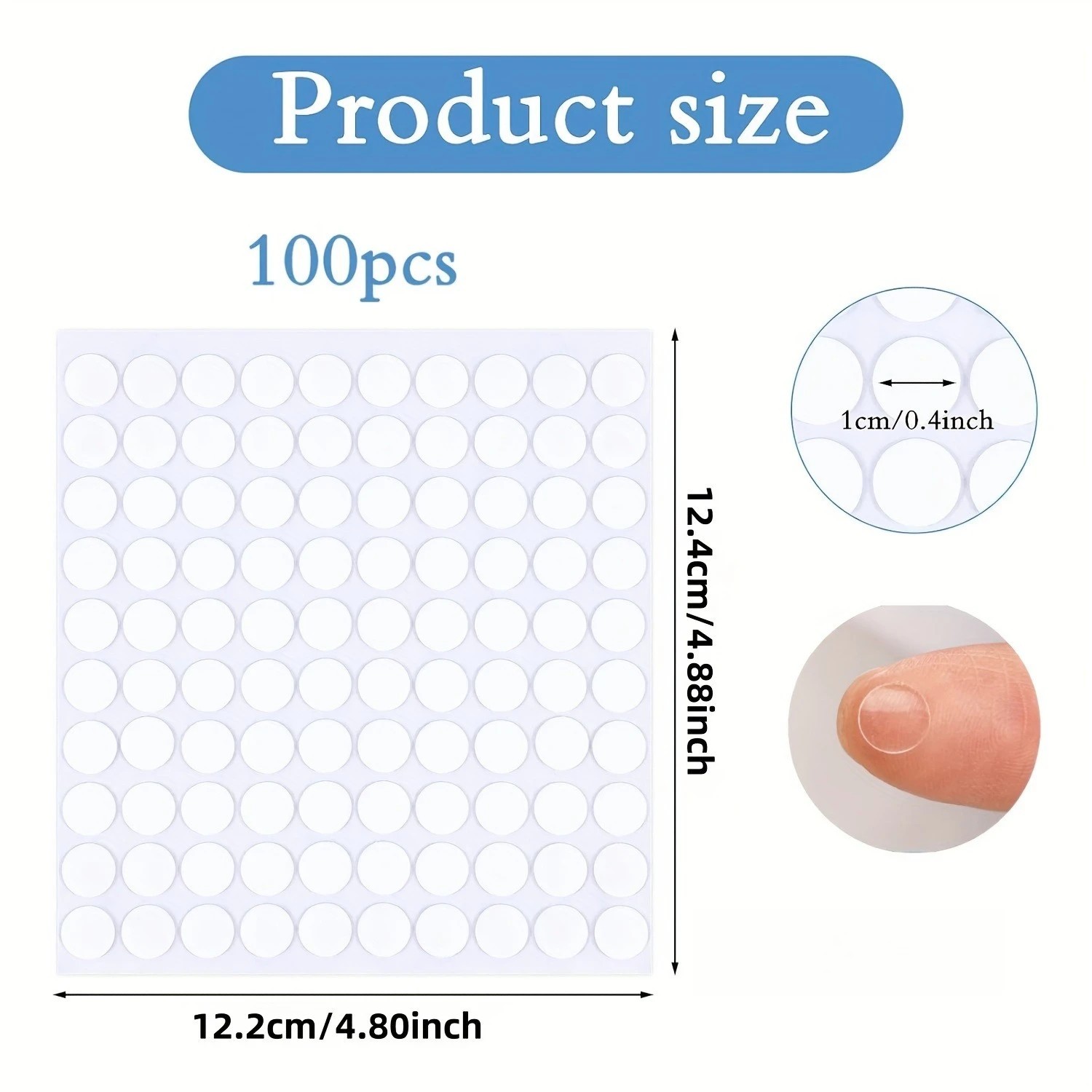500X Double-Sided Nano Self Adhesive Sticky Tack Gel Dots Removable Glue Sticker