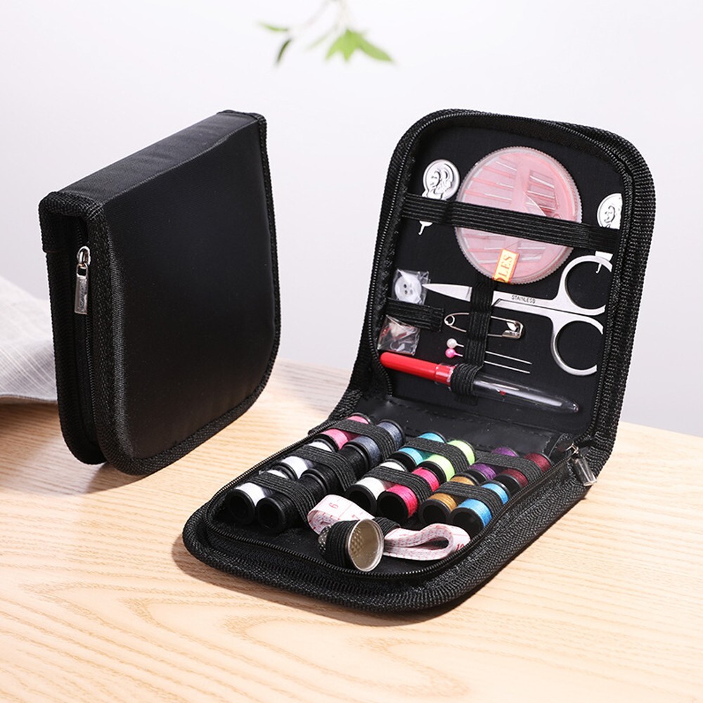 Mini Home Sewing Kit Measure Scissor Thread Needle Travel Storage Box