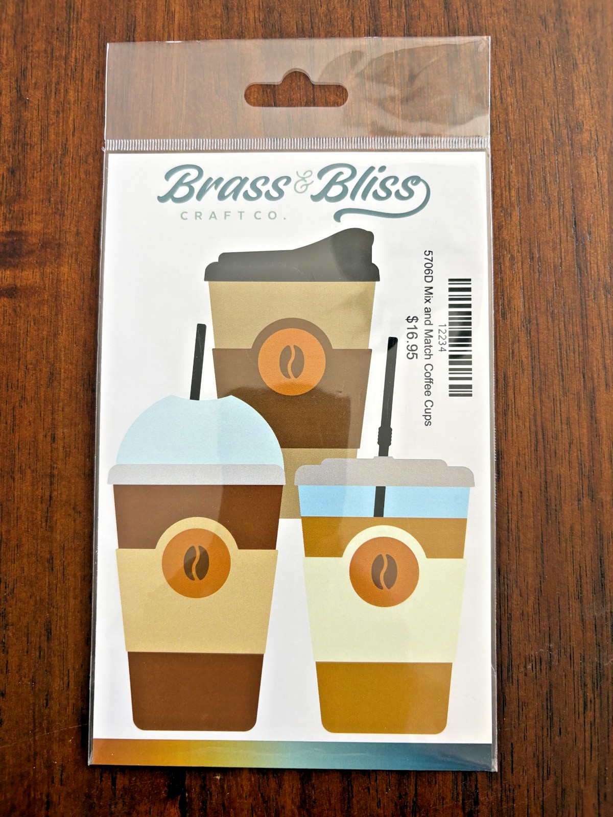Brass & Bliss Mix & Match Coffee Cups Die Set NEW Sealed Card Making Crafts