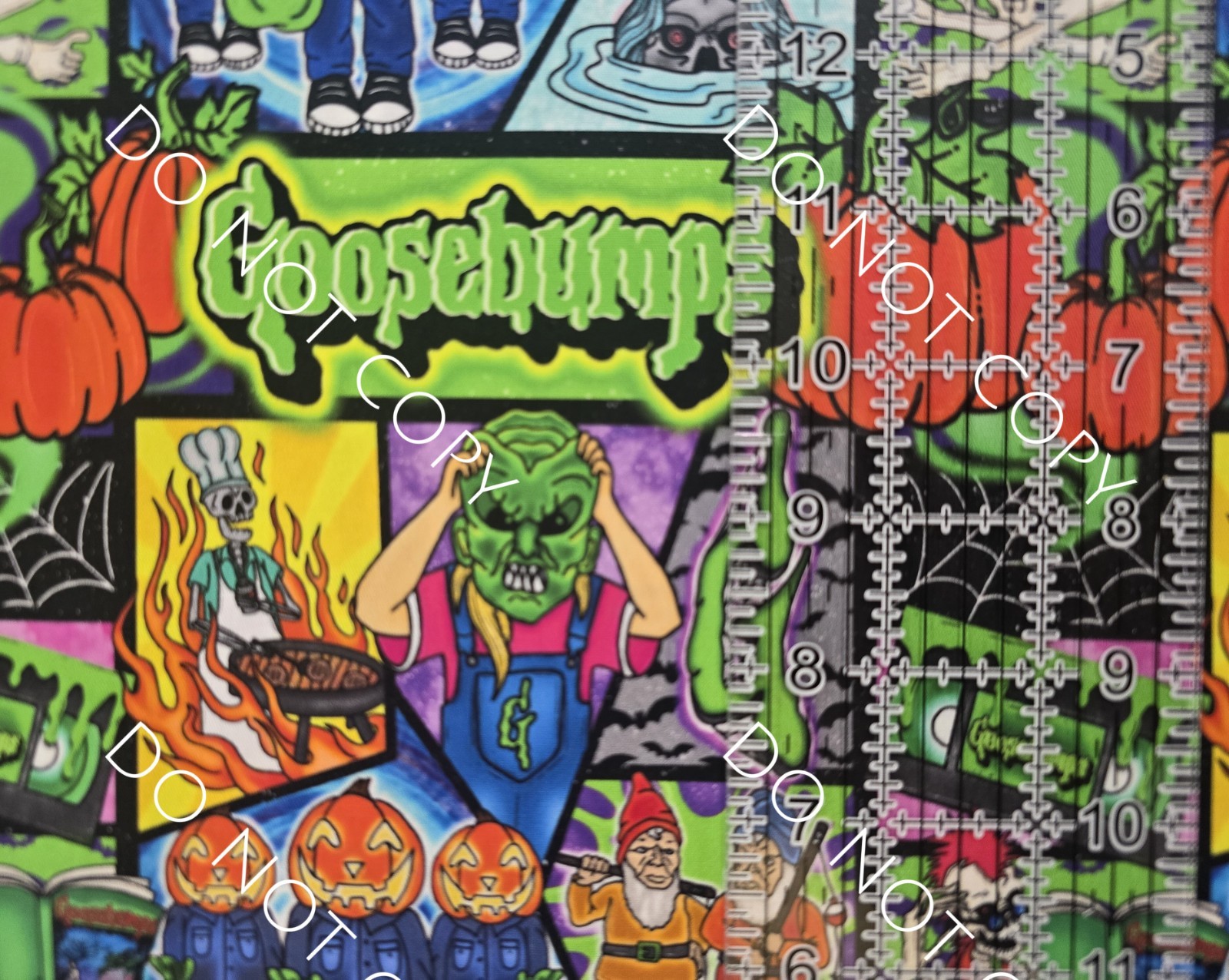Custom 100% Cotton Woven Fabric Goosebumps Books Tv Show by the 1/4 Yard 9×56