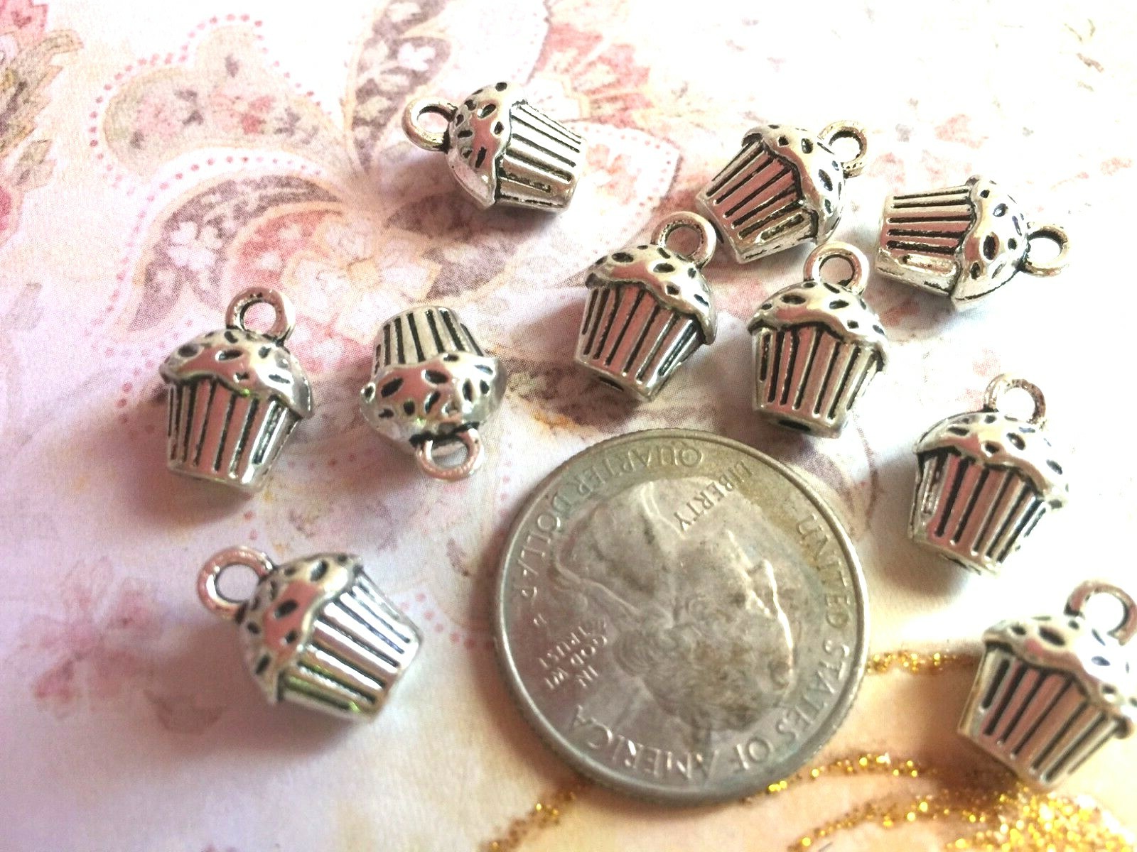 Cupcake Charm Sweet Desert Charms Bulk DIY Jewelry Finding 20 pcs 10 x10 mm