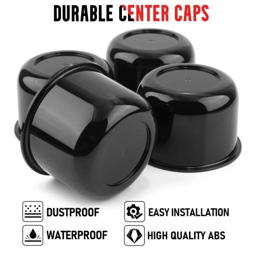 3.25inch Push-Thru Center Caps Compatible with Eagle 3.25″ Hub, 2.32″ H Black