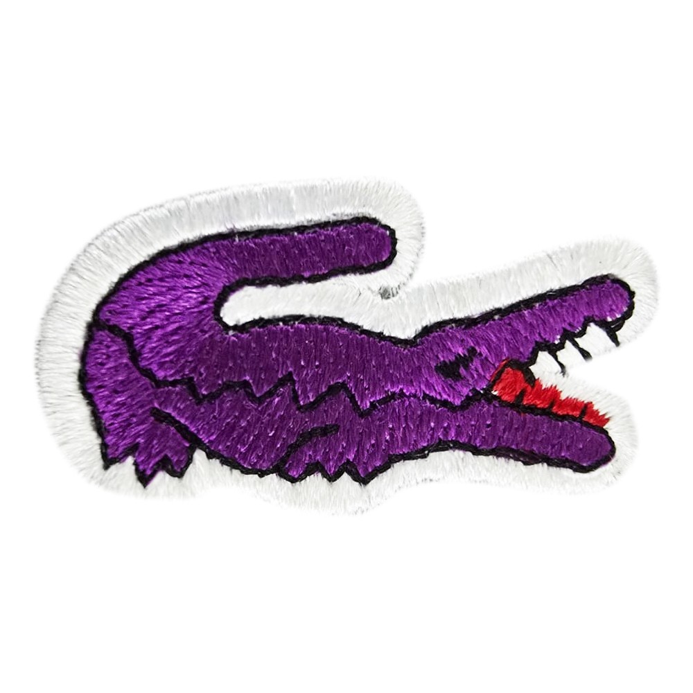 Crocodile Embroidered Patch Set Iron-On Sew-On Alligator Logo Badge Applique