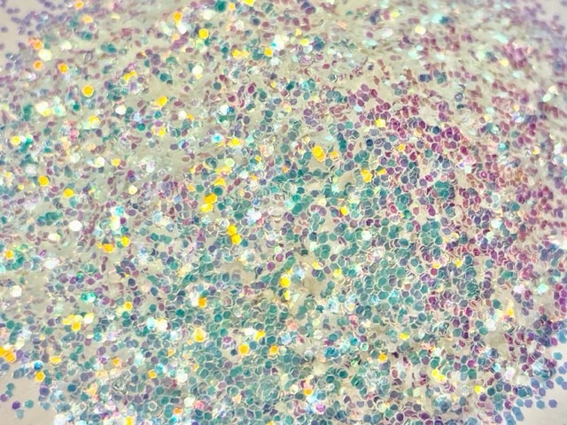 “Unicorn” Iridescent Glitter Medium Cut