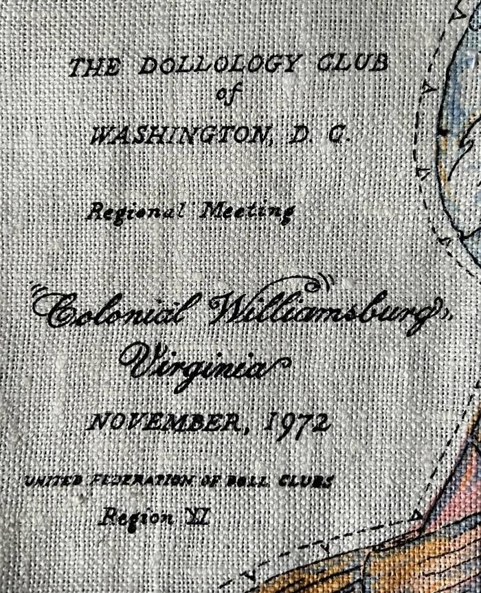 Dollology Club Region VI 1972 Meeting Fabric Panel Soft DOLL or TEA COZY Sew It