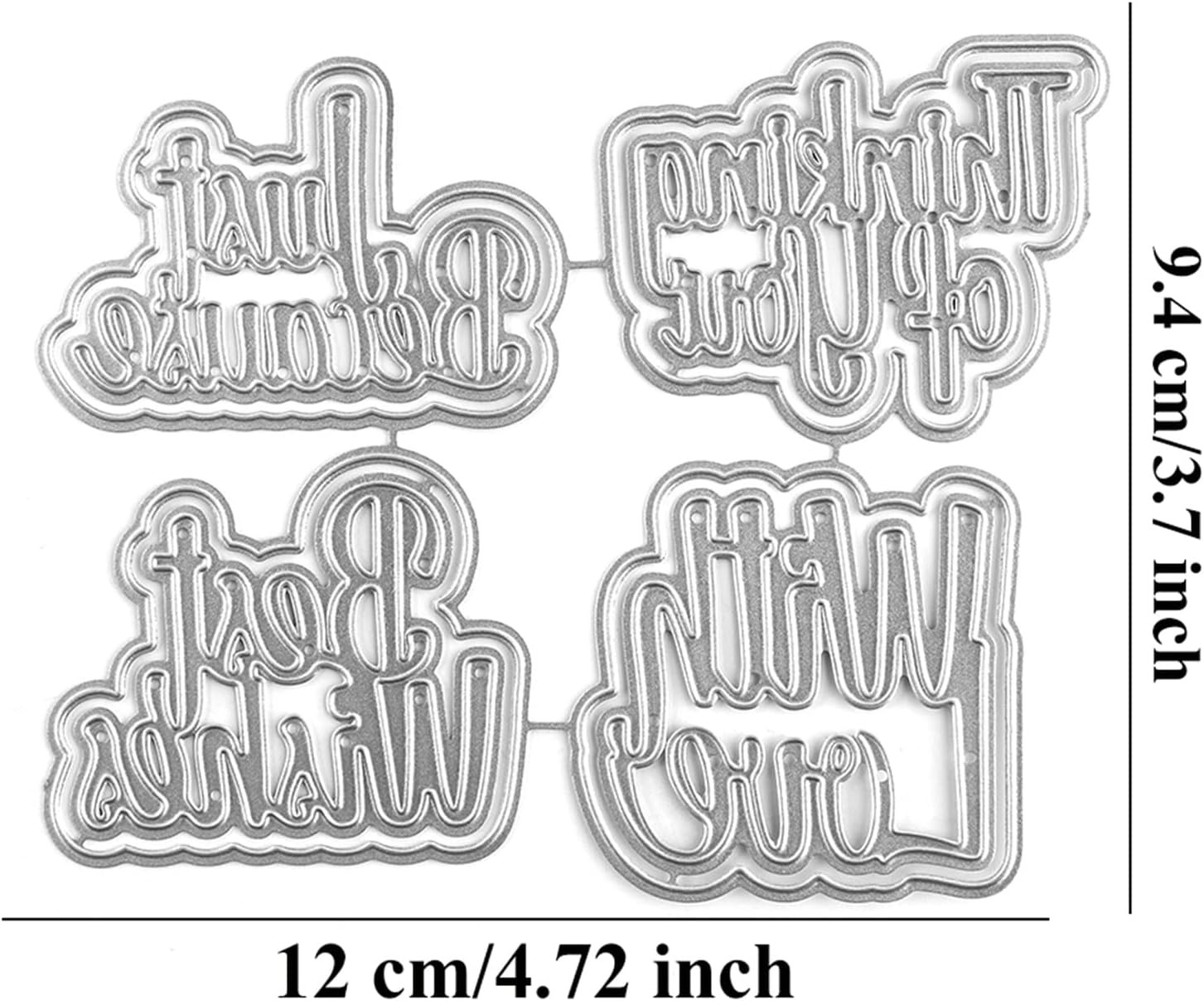 Metal Cutting Dies Word Phrase Card Frame Carbon Steel Die Cut Stencil Craft