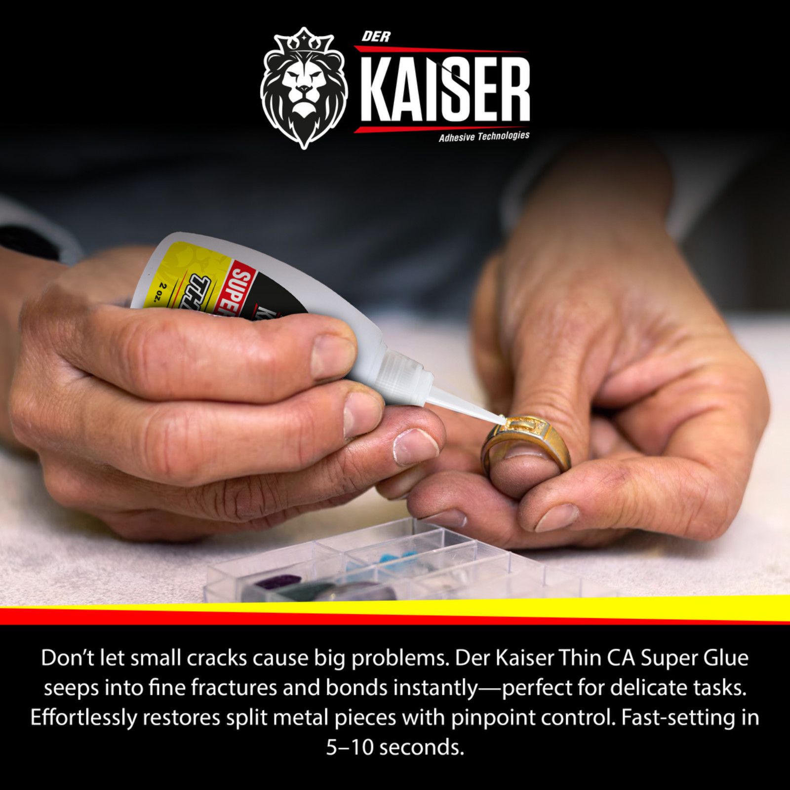 Der Kaiser Thin Cyanoacrylate (CA) Super Glue – 8 oz