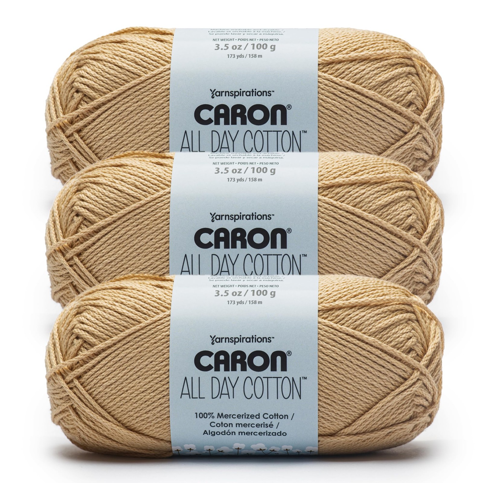 3 PCS 173 Yards 3.52 oz 100% Mercerized Cotton Jute Yarn Crochet Knitting