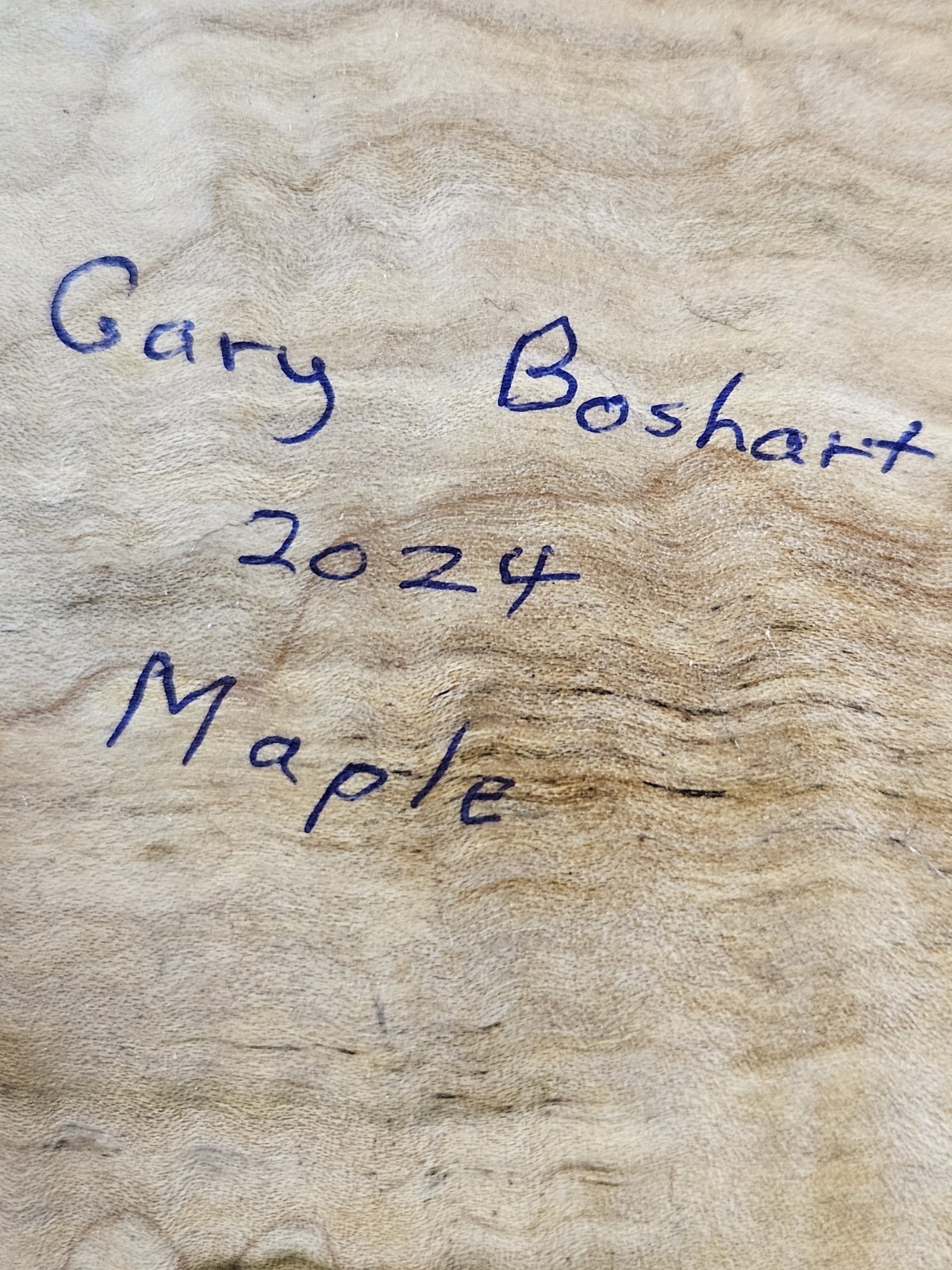Gary Boshart Signed Hand Turned Maple Wood Bowl 2024 Artisan Decorative Catchall