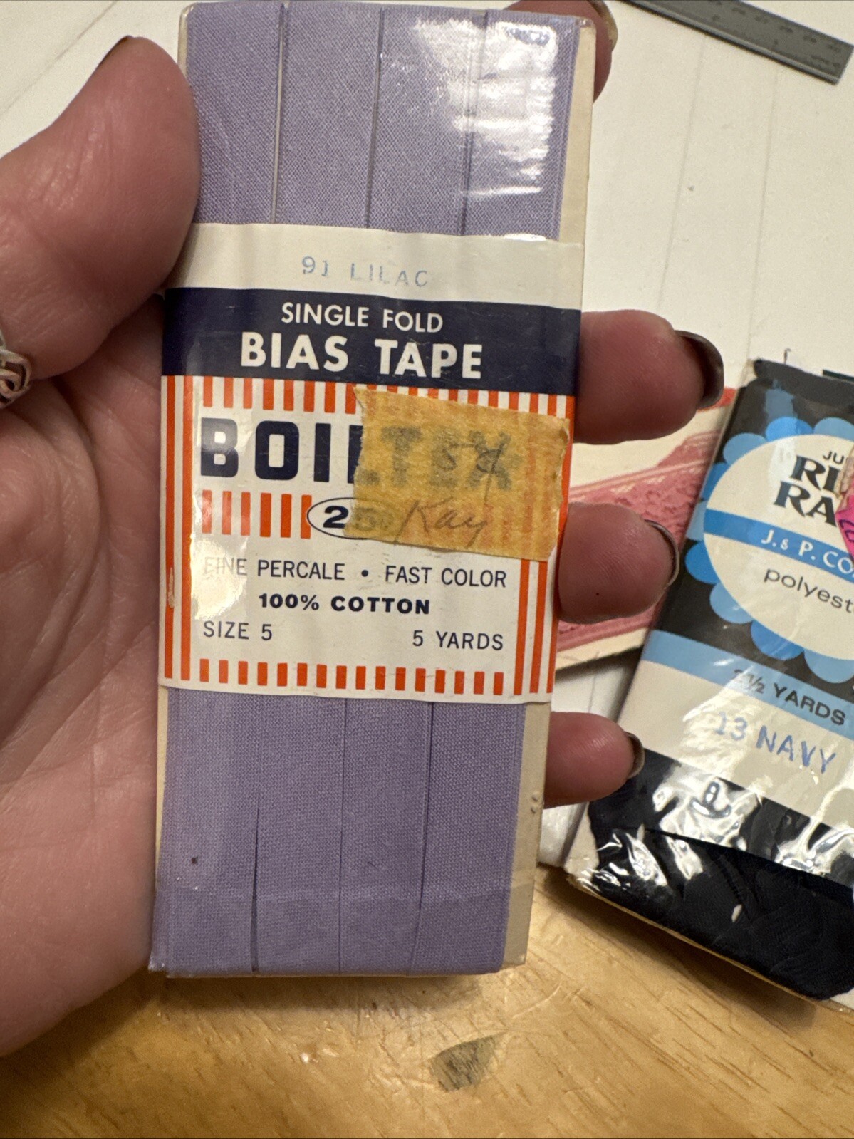 Vintage Seam Binding Lace & Tape Lot Of 8 Varies Colors-Some NIP-FREE SHIPPING