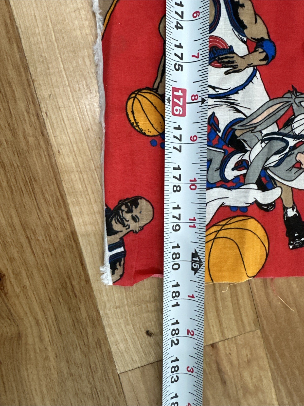 RARE WARNER BROS VINTAGE Space Jam Michael Jordan, & Bugs FABRIC 180” x 44″