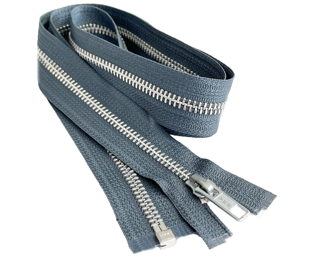 13 Inch YKK #5 Medium Weight Aluminum Metal Jacket Zipper Separating Made in USA