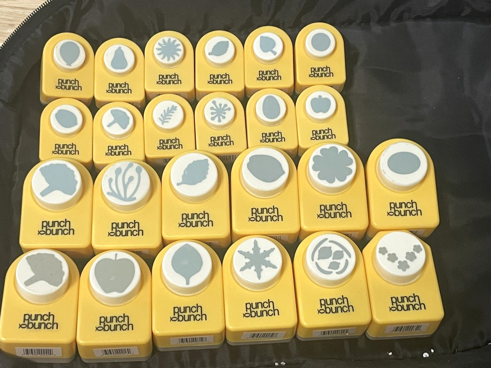 24 Punch Bunch Paper Craft Scrapbooking Punches With A Carry Case