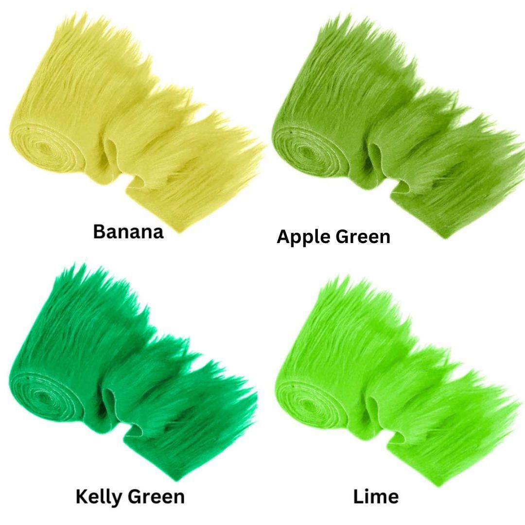 FabricLA | 60 inch Shaggy Faux Fur Fabric Trim Ribbon | 28 Colors to choose