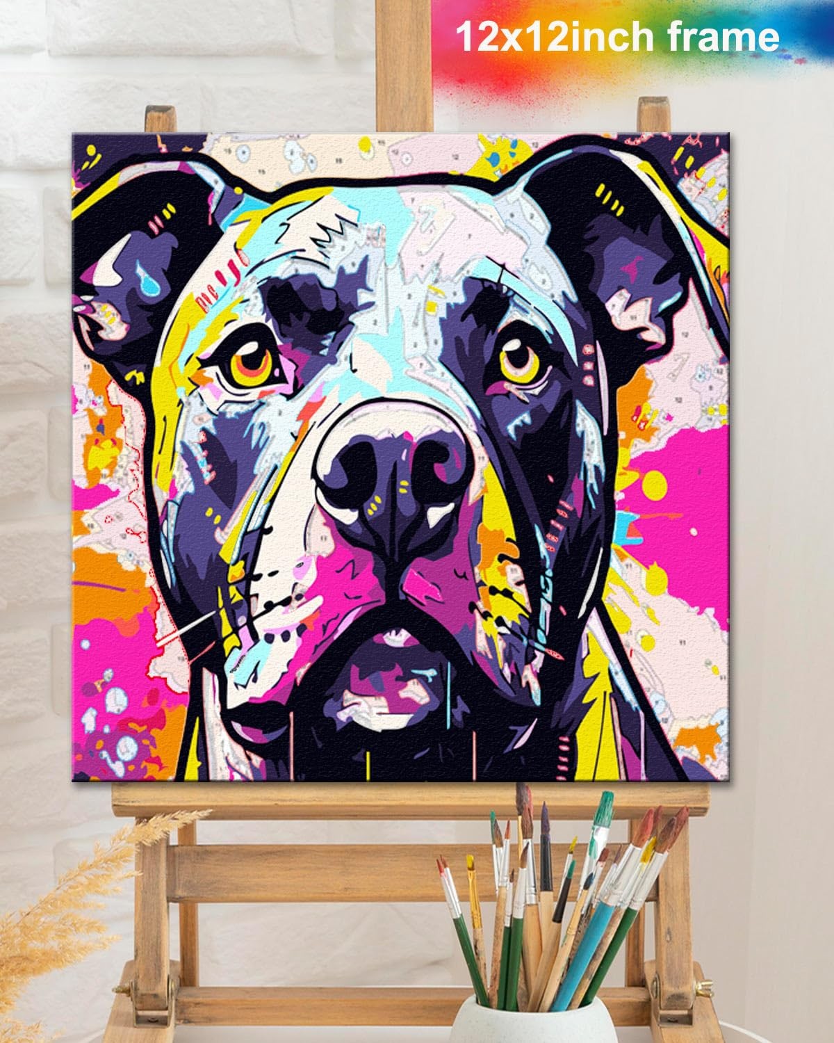 Framed Abstract Painting By Numbers Kit Cross Stitch Wall Art Decoration