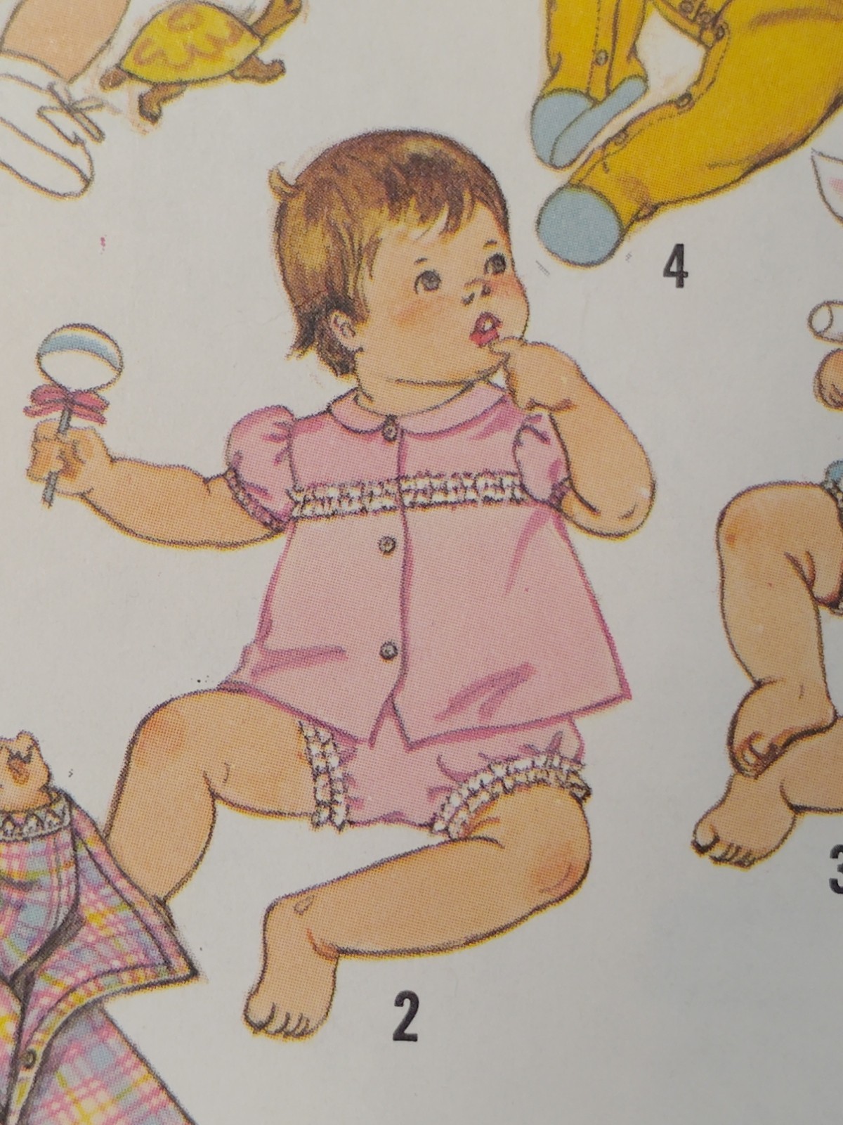 Simplicity 8494 Sewing Pattern Layette Infants NB 1M 2M 3M VTG Cut Sleeper Dress