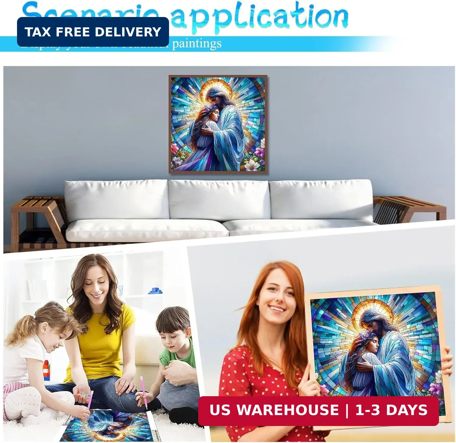 Diamond Art Kits for Adults Beginner, Jesus DIY Modern Diamond Painting Kits 5D