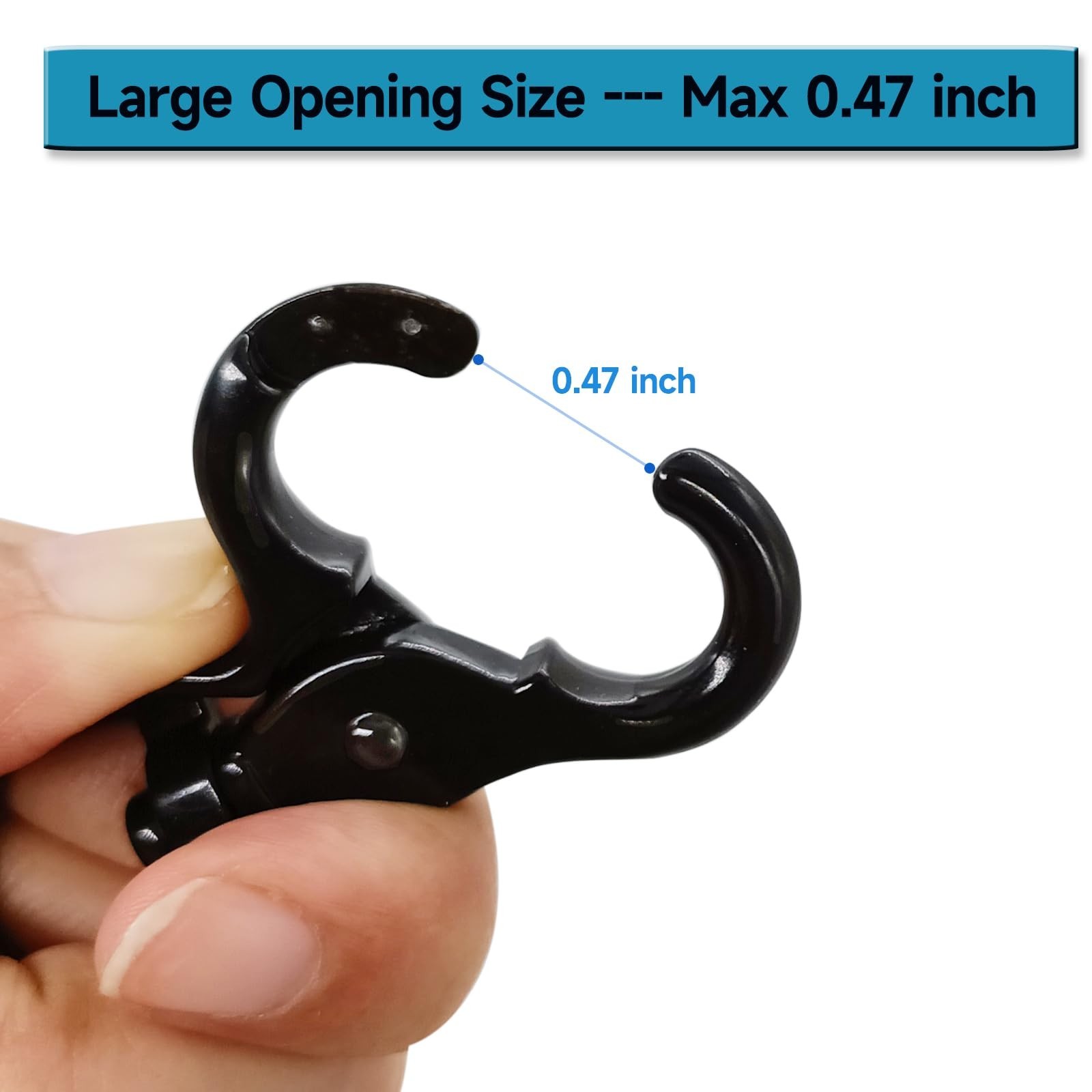 10PCS Trigger Snap Hooks 2.32” x 0.82” Zinc Alloy Black Swivel Snap Hooks H…