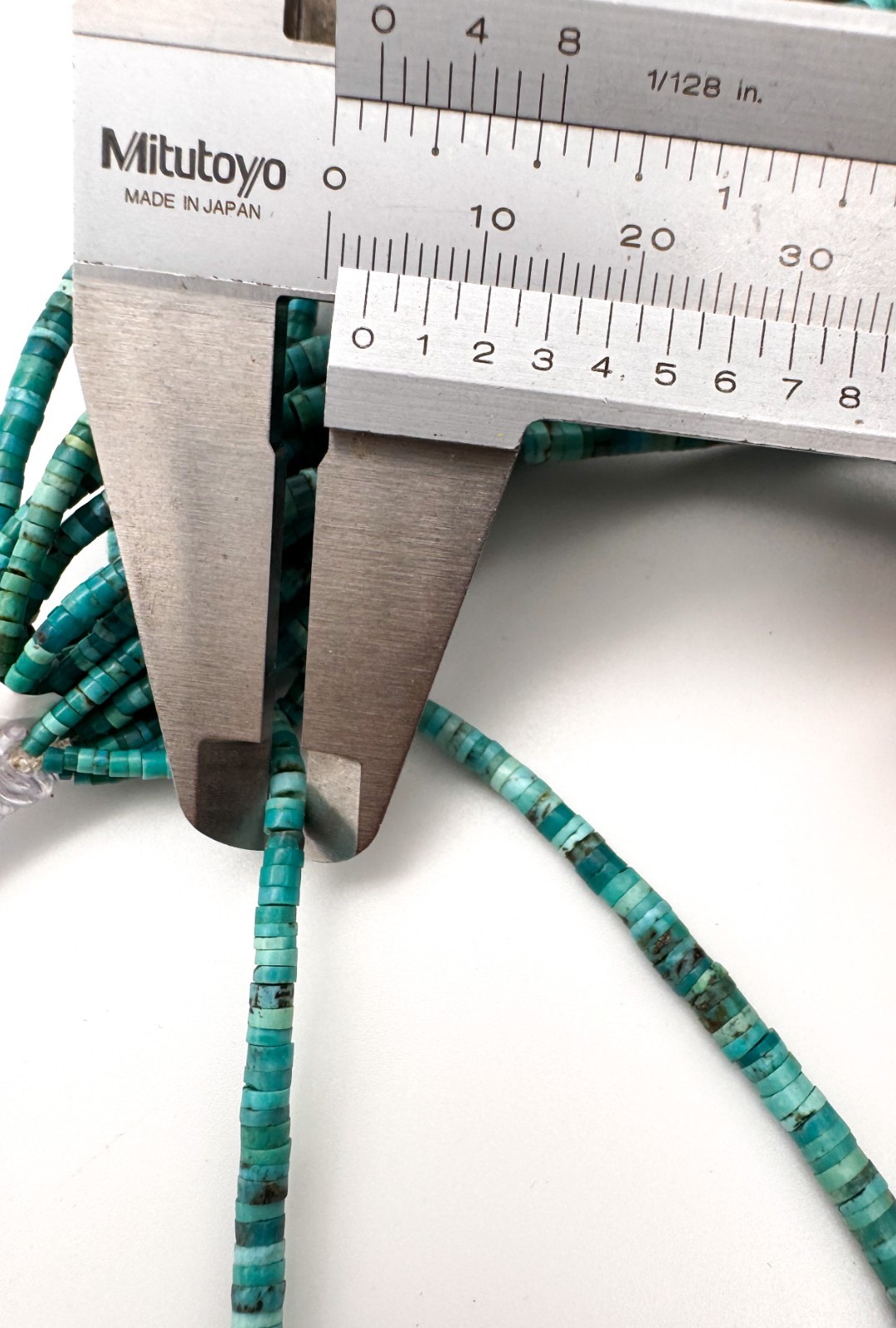 Natural Blue Arizona Kingman Turquoise Heishi Beads: Graduated Gemstone – PGS237