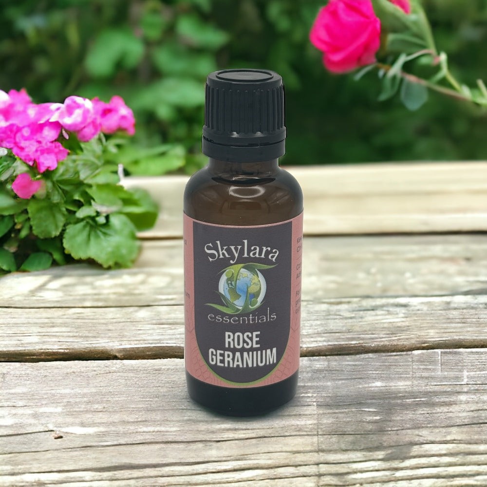 100% Pure Organic Rose Geranium Essential Oil Free Shipping