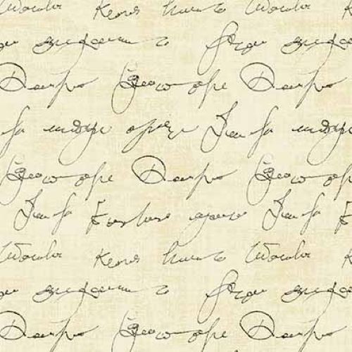 Vintage Signatures – 1 yard price! – Continuous yards available.