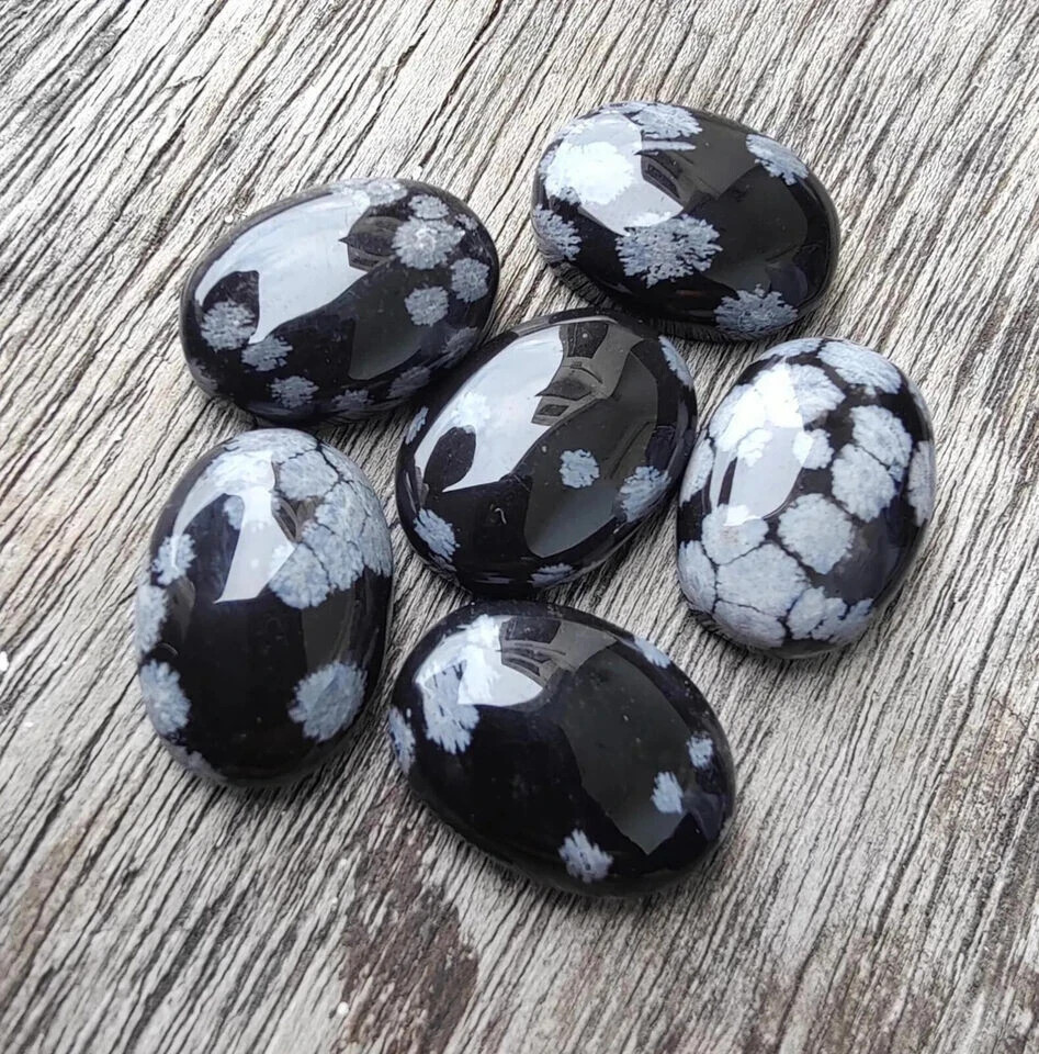 Wholesale Natural Snowflake Cabochon Oval shape Loose Gemstone Lot Jewellery