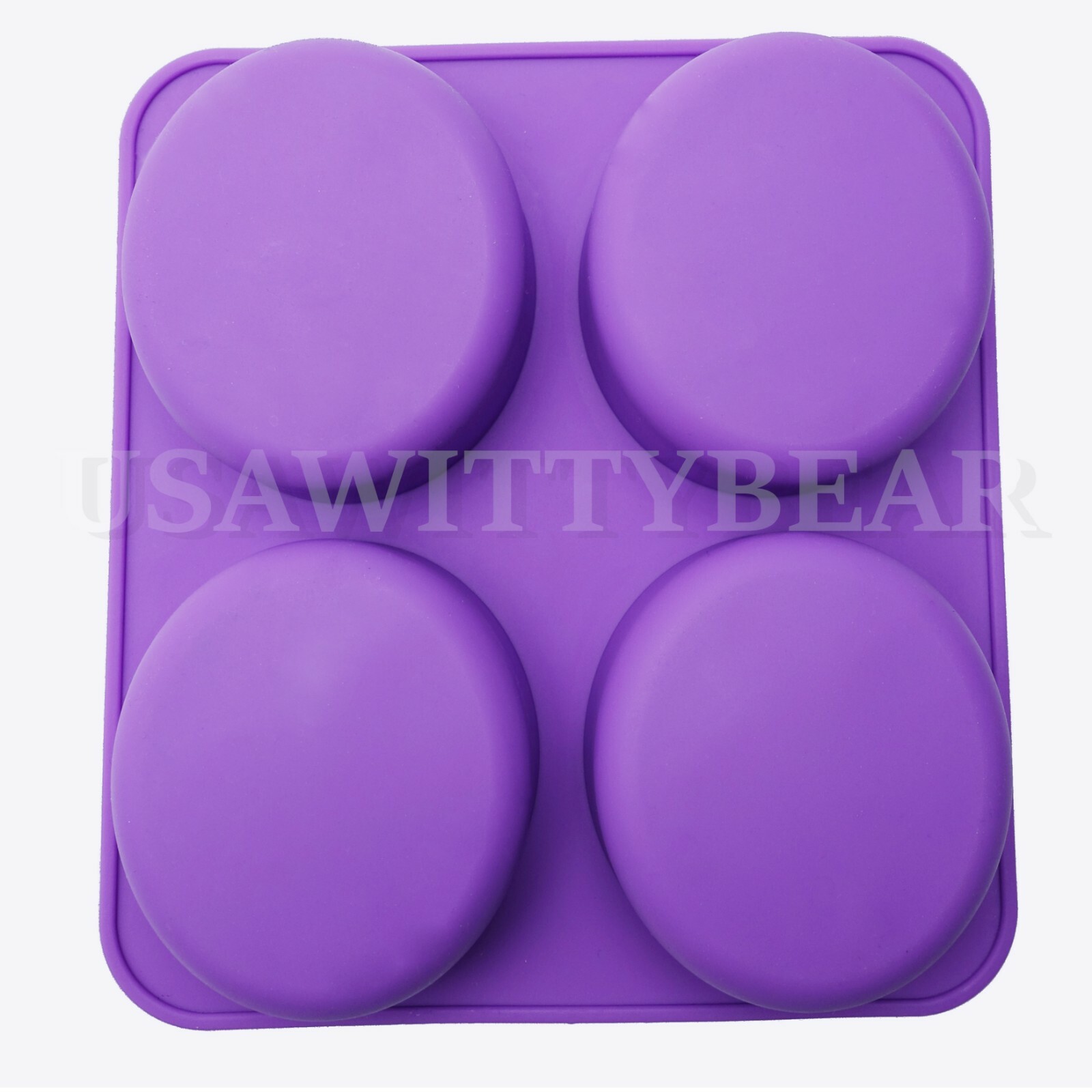 DIY 4-Cavity Butterfly Flower Oval Silicone Handmade Soap Candle Mold US Seller