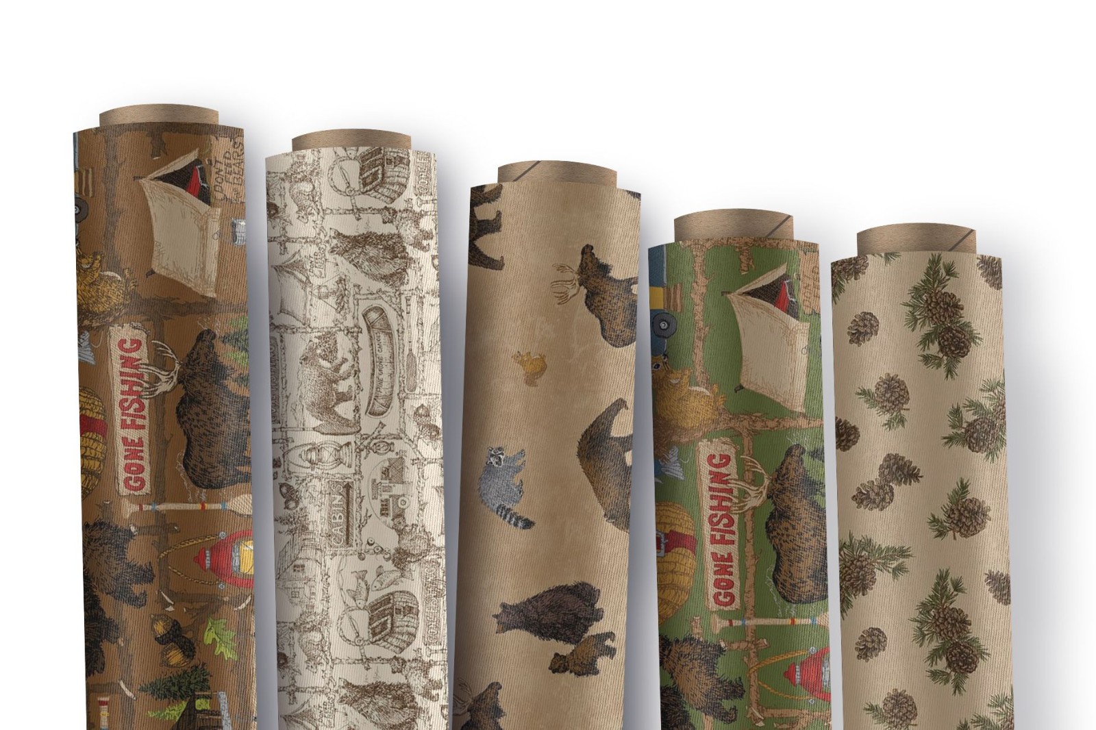 Pine Grove Main Brown C15930-BROWN 100% Cotton Fabric By the half yard