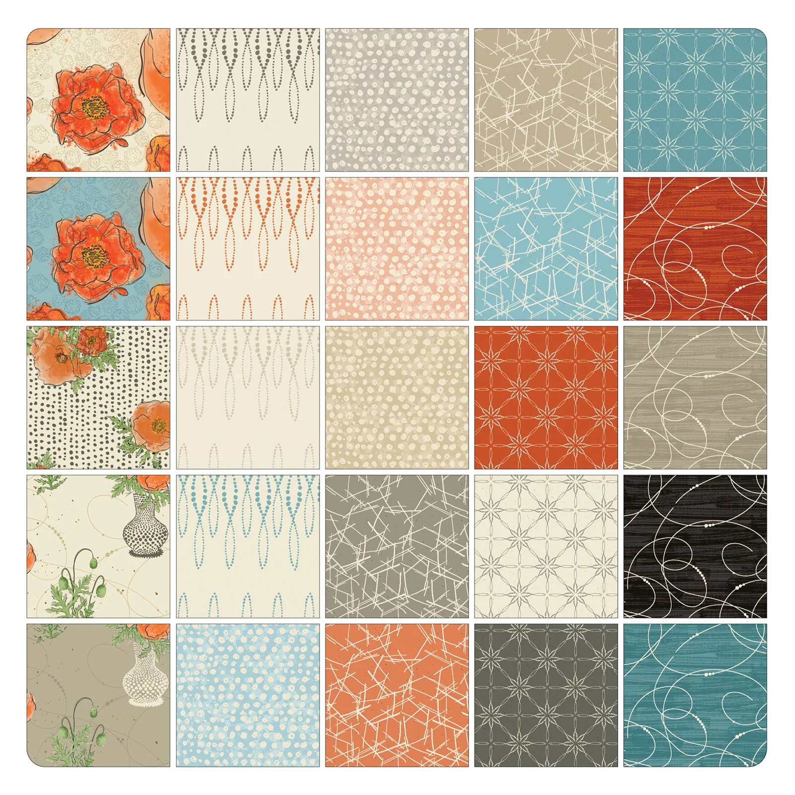 BENARTEX – Modern Vintage: Treasured – Loopy Lace – Terracotta/Natural ,1/4 yard