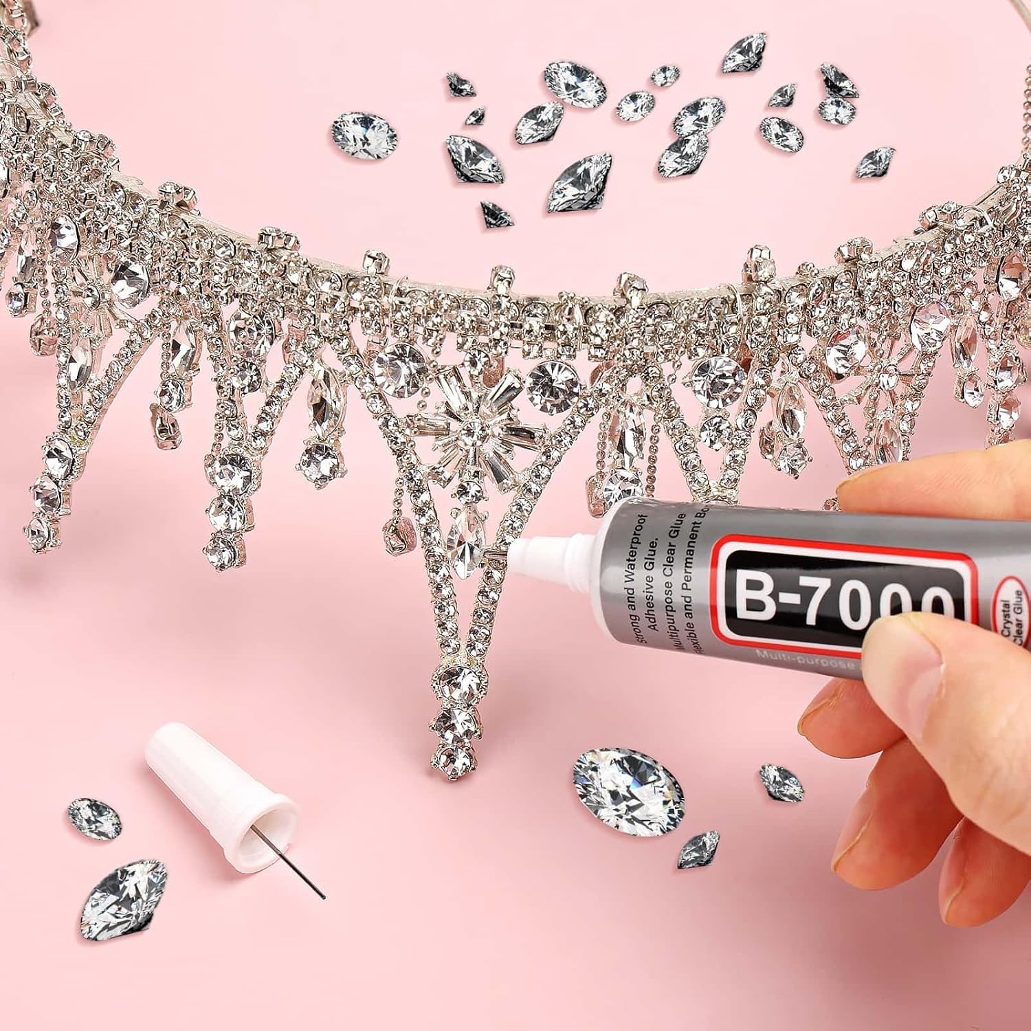B7000 Jewelry Glue for Rhinestones,10Pack Flexible Super Glue Gel with Precis…