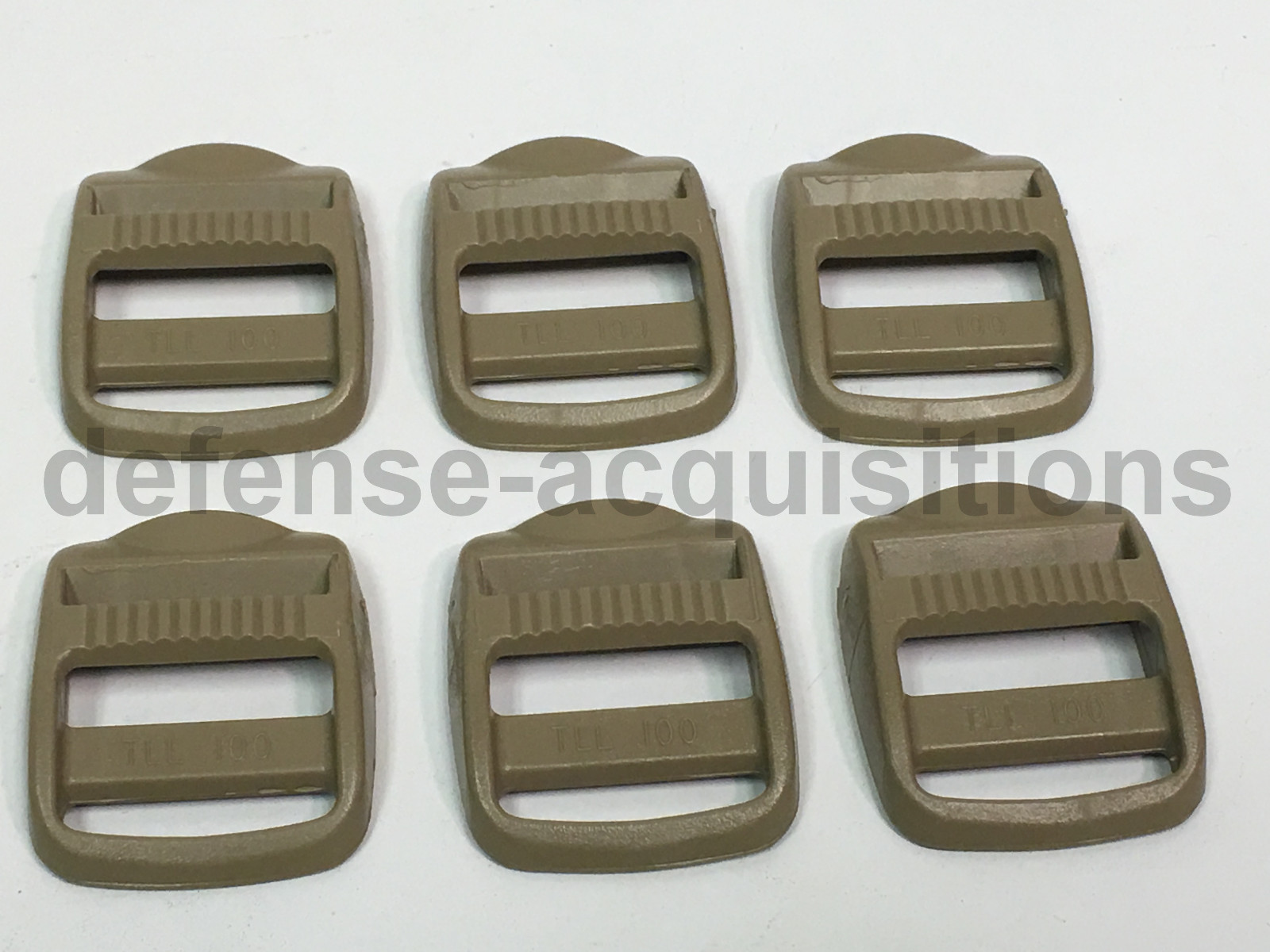 SET OF 6 ITW NEXUS 1″ TLL 100 ITW Nexus Trovato Ladderlock Tension Buckle TAN
