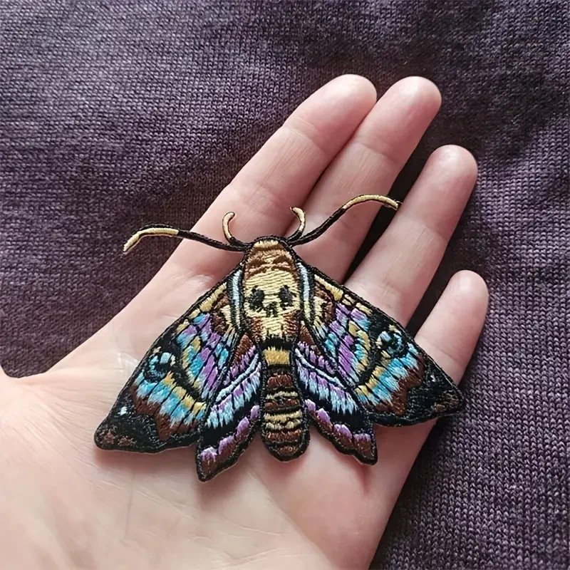 Vibrant Mixed Color Embroidered iron on patch 2+3/4 x 2 inches FREE SHIPPING