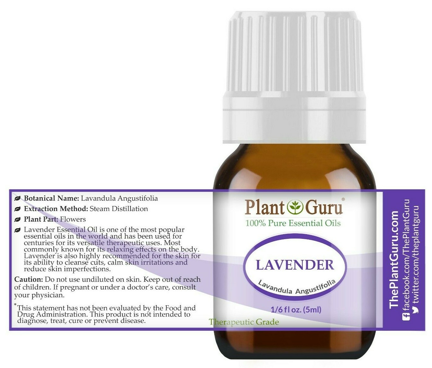 Essential Oil Set 6 – 5 ml. 100% Pure Natural Therapeutic Grade Oils Lot
