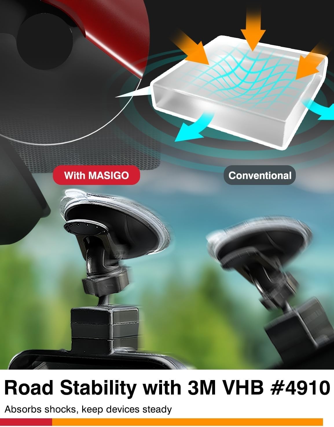 Clear Double-Sided Acrylic Foam Mounting Tape for Dash Cam Suction Cups