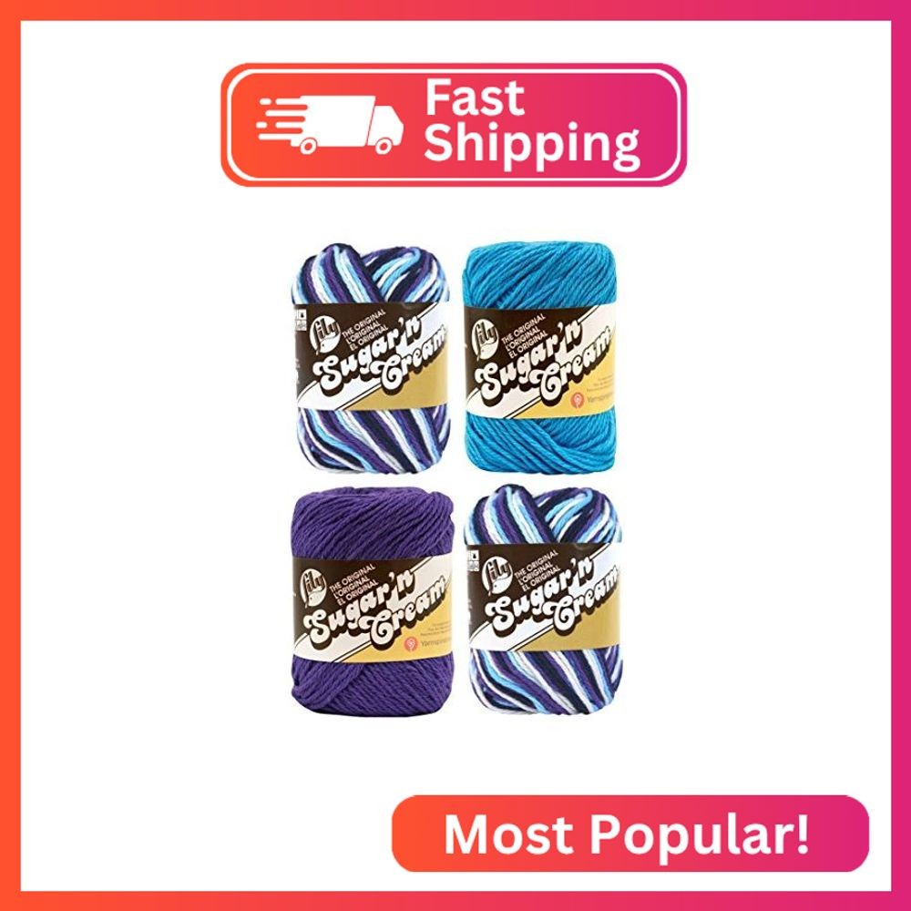 Bulk Buy: Lily Sugar ‘n Cream Limited Edition 100% Cotton Yarn (Coordinated 4-Pa