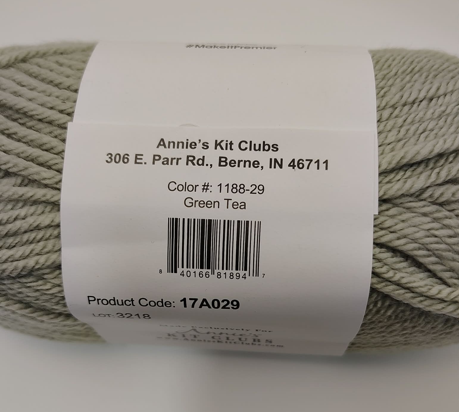 Lot of 4 Annie’s Kit Clubs Pemier Acrylic Yarn Skeins Green Tea, Marigold, Honey