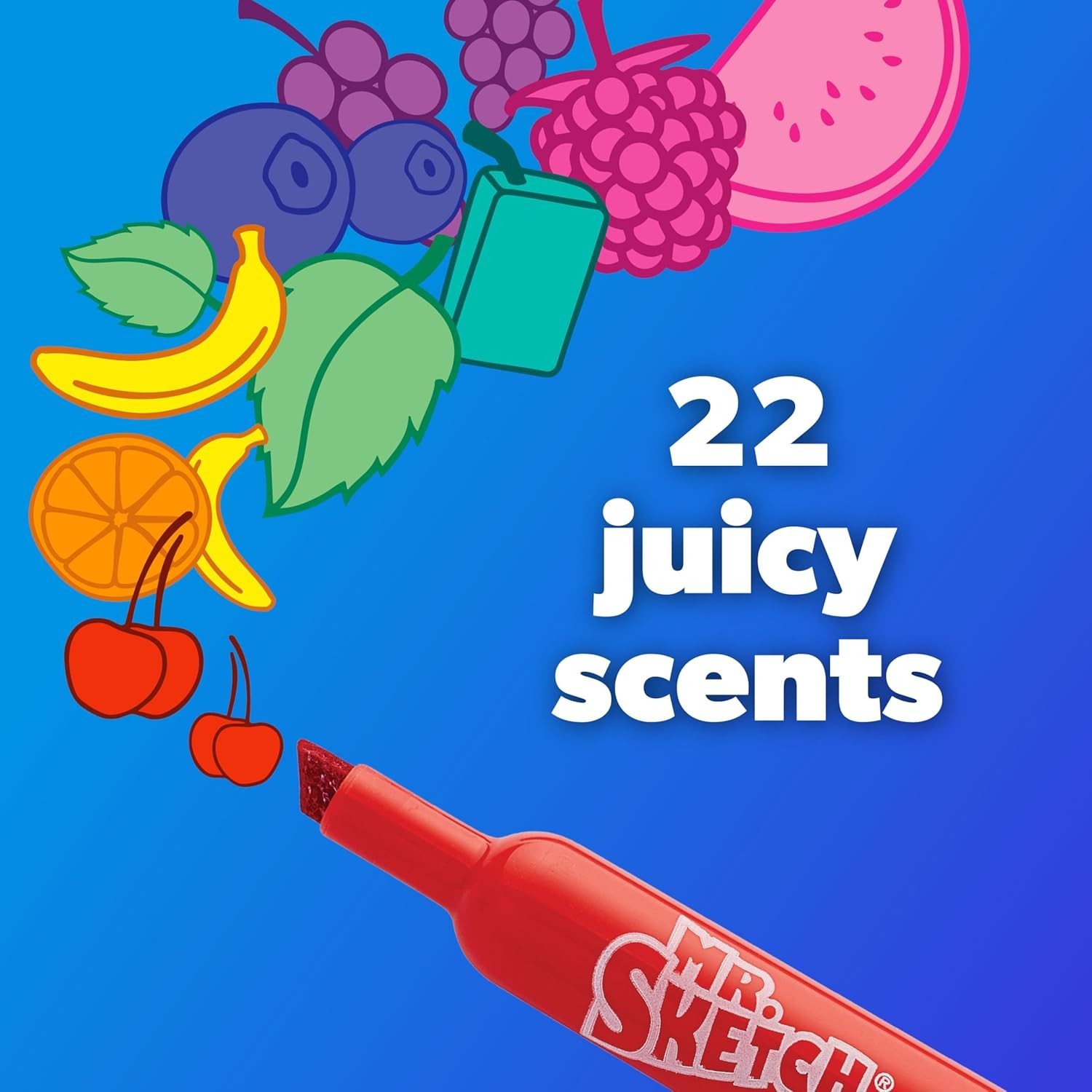 Vibrant Scented Coloring Markers – 22 Non-Toxic Chisel Tip Pens for Kids