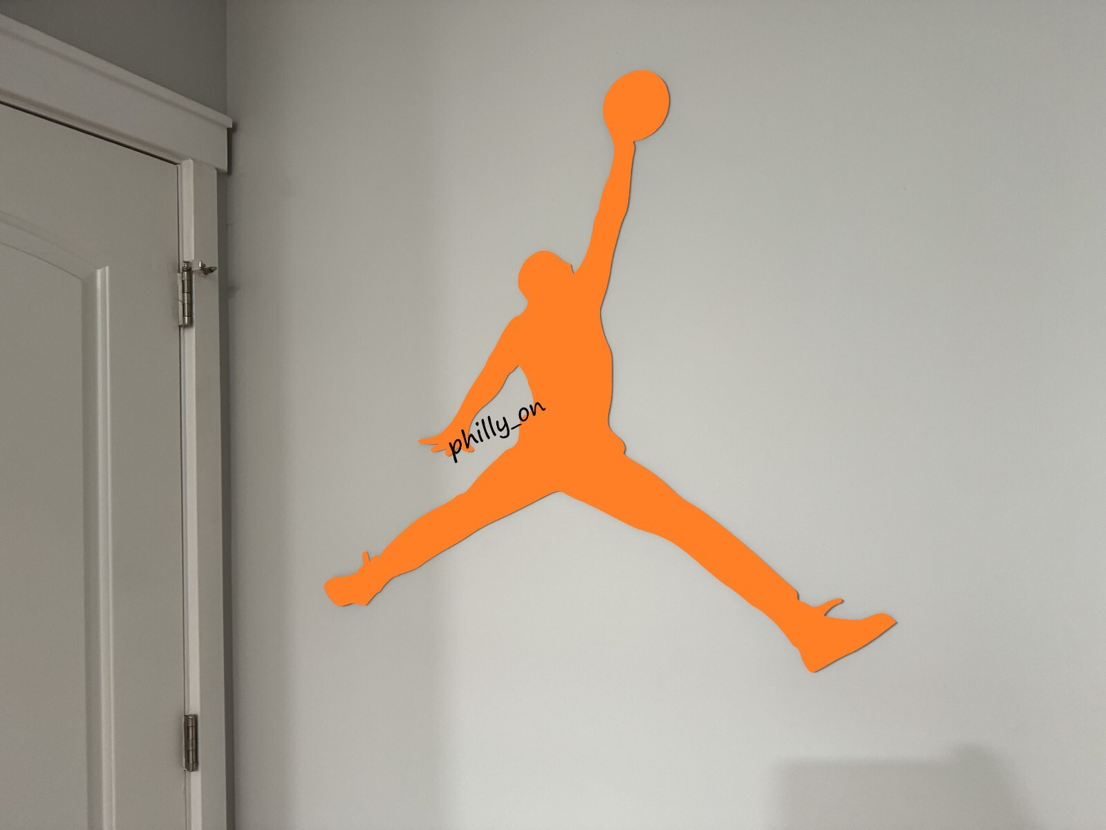Michael Jordan Jumpman 23 Shape Wooden Sign Plaque Wall Door Decor