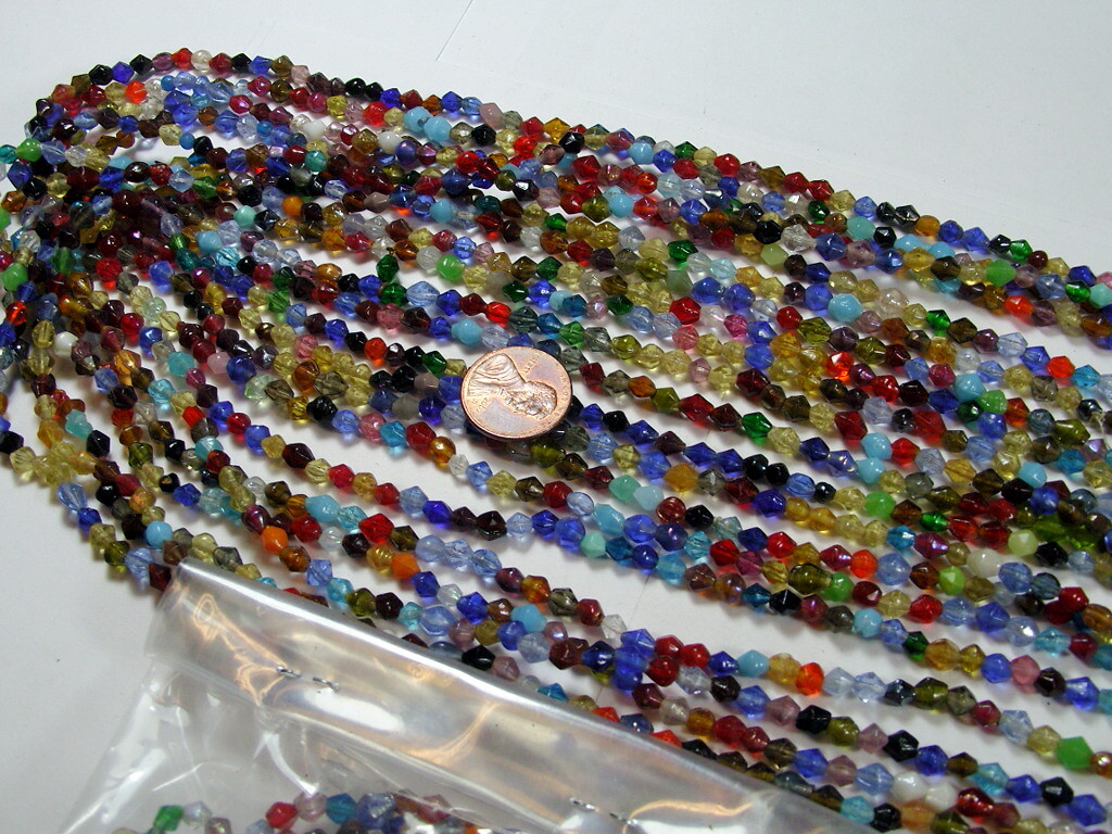 30 Strands 36″ India Handmade Assorted Color Glass Beads Wholesale Bulk (CT-32)