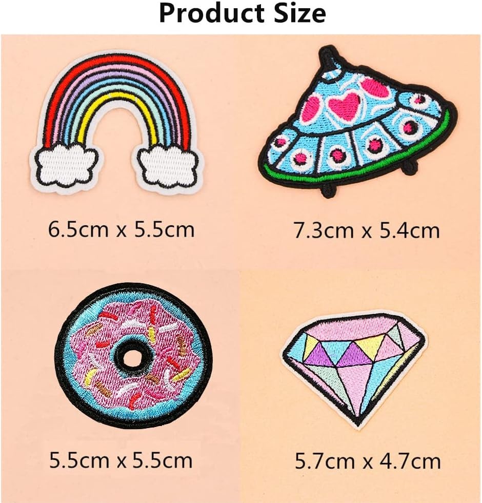 30pcs Girls Iron on Patches for Clothing Jackets DIY Sew Embroidered girls