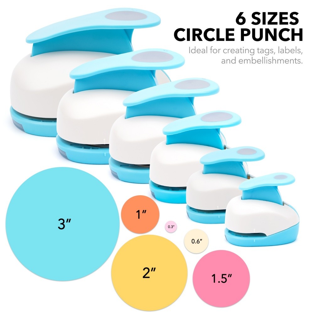 Circle Paper Punch Lever Action Craft Punches for Scrapbooking Craft Card Making
