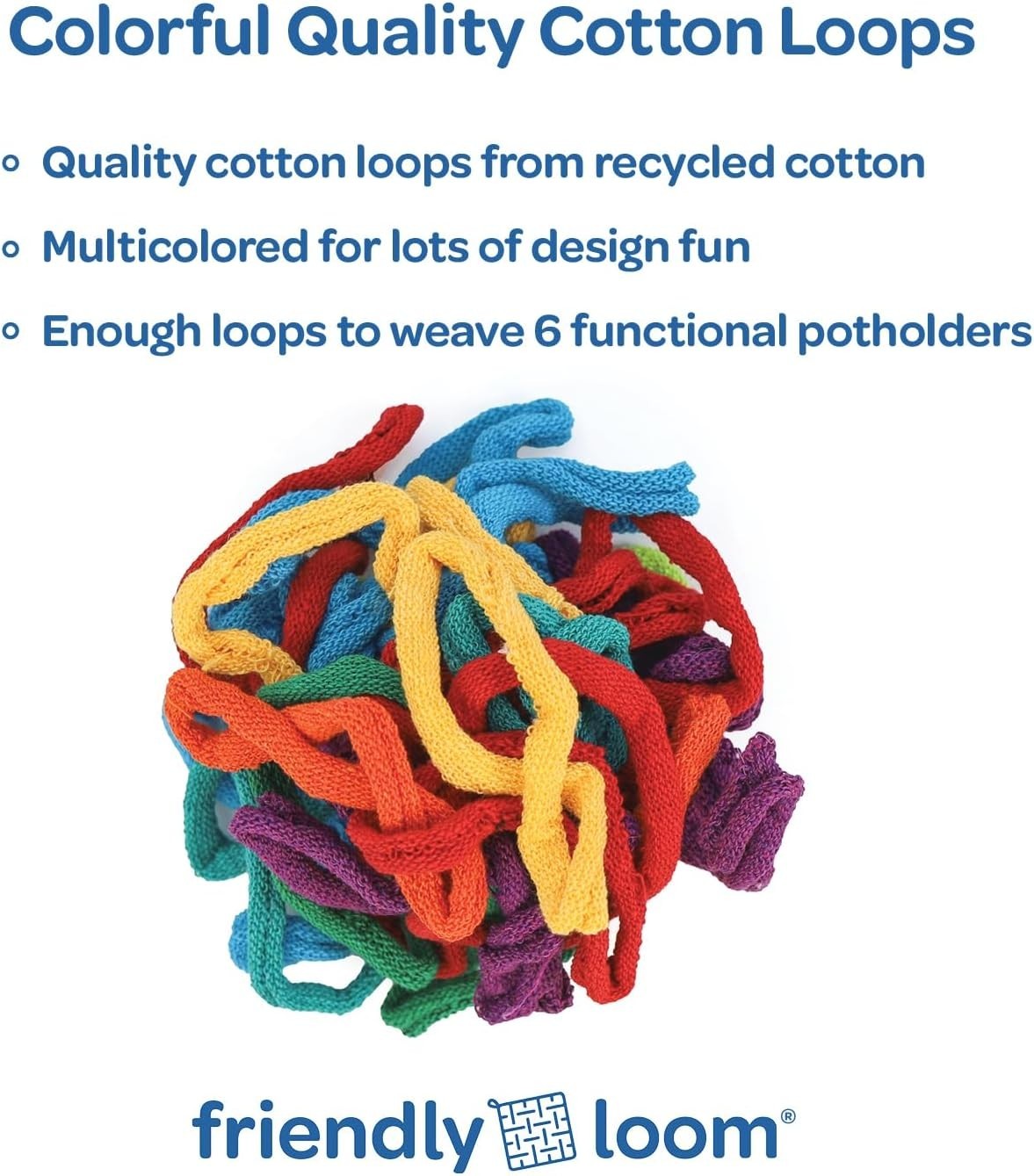 Traditional Potholder Loom Kit Cotton Loops Weaving Craft for All Ages