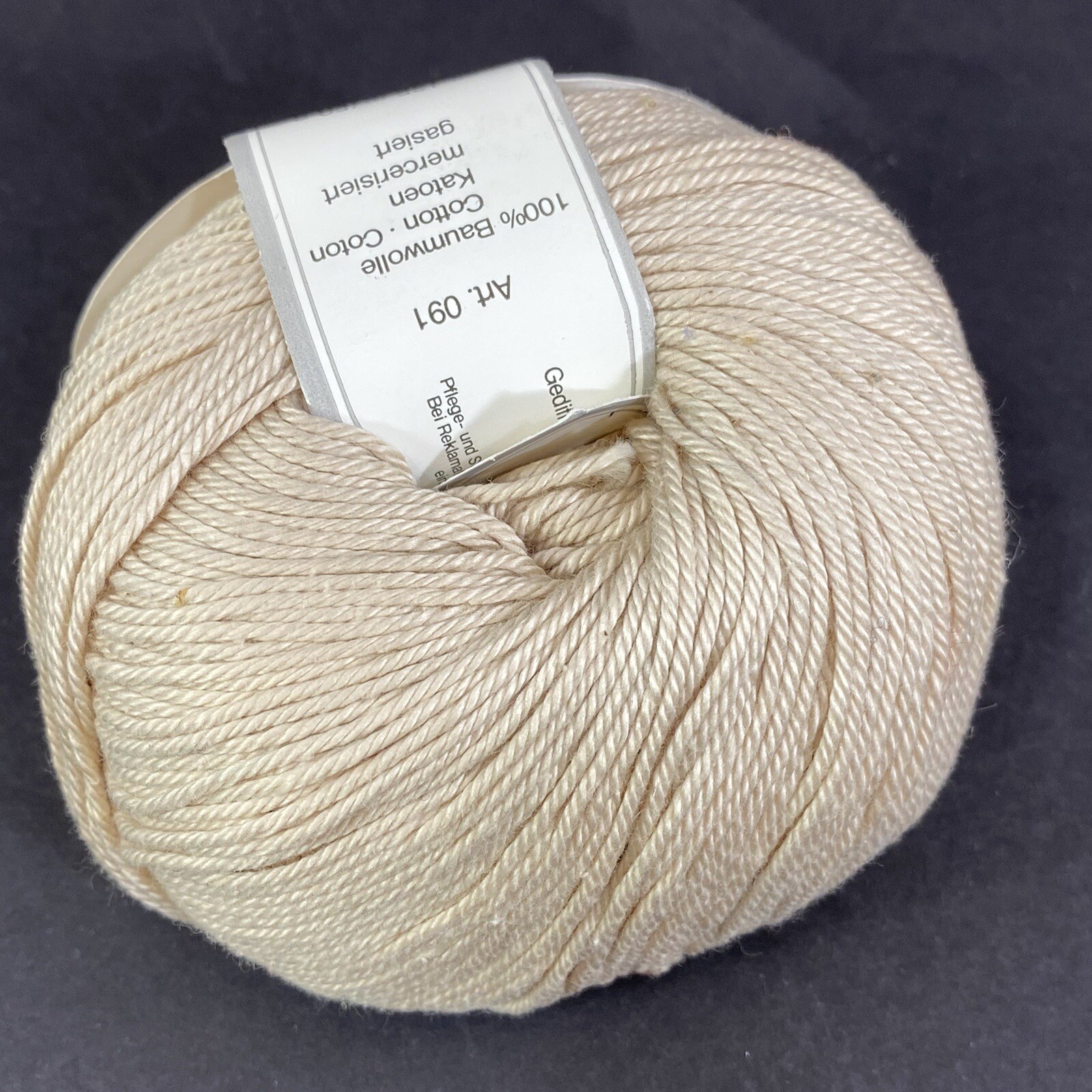 Gedifra St Tropez Yarn 100% Cotton 50g 125m Color # 6110 Beige Made in Bulgaria