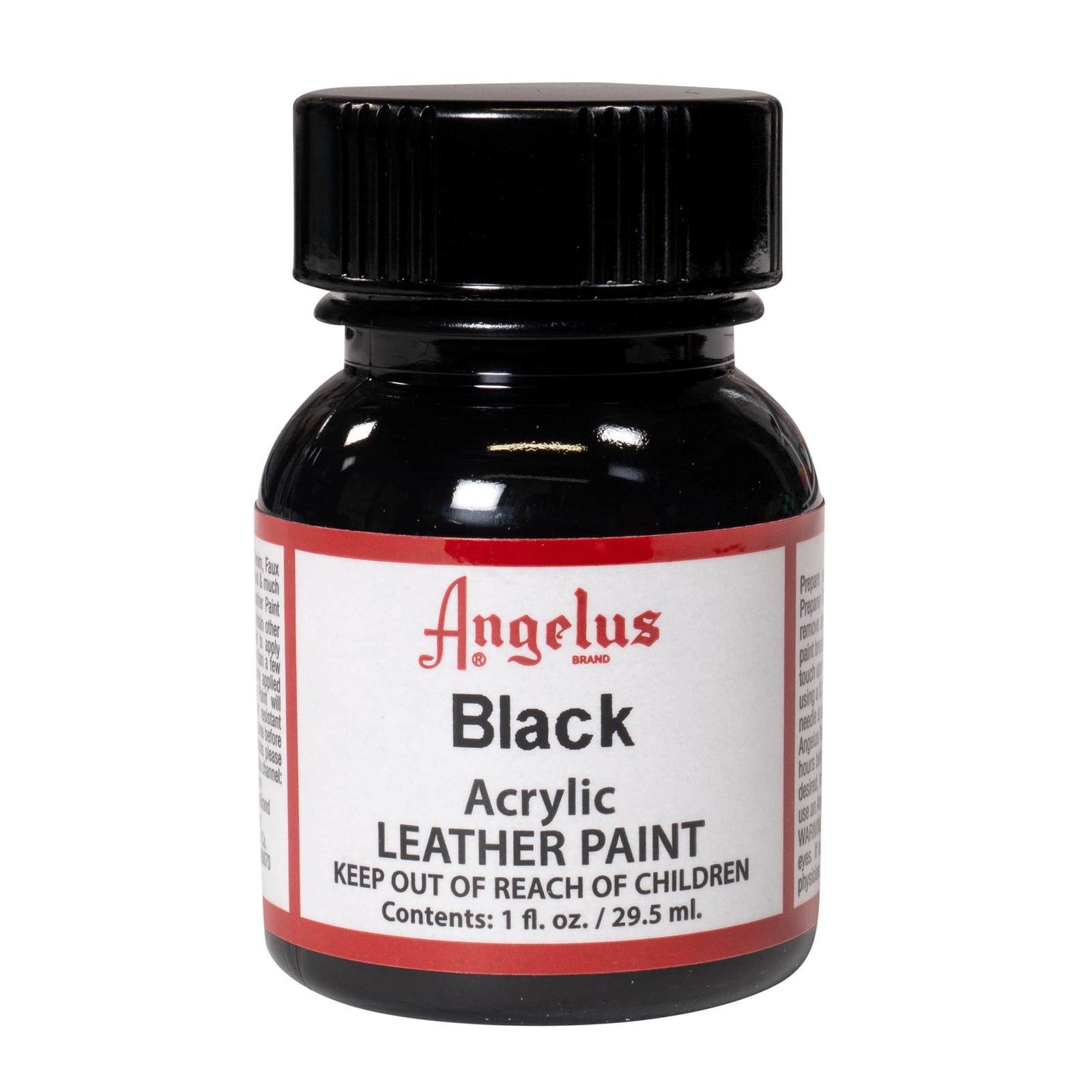 Angelus Acrylic Leather Paint, 1 Fl Oz, Black – 1 Oz (Pack of 1),