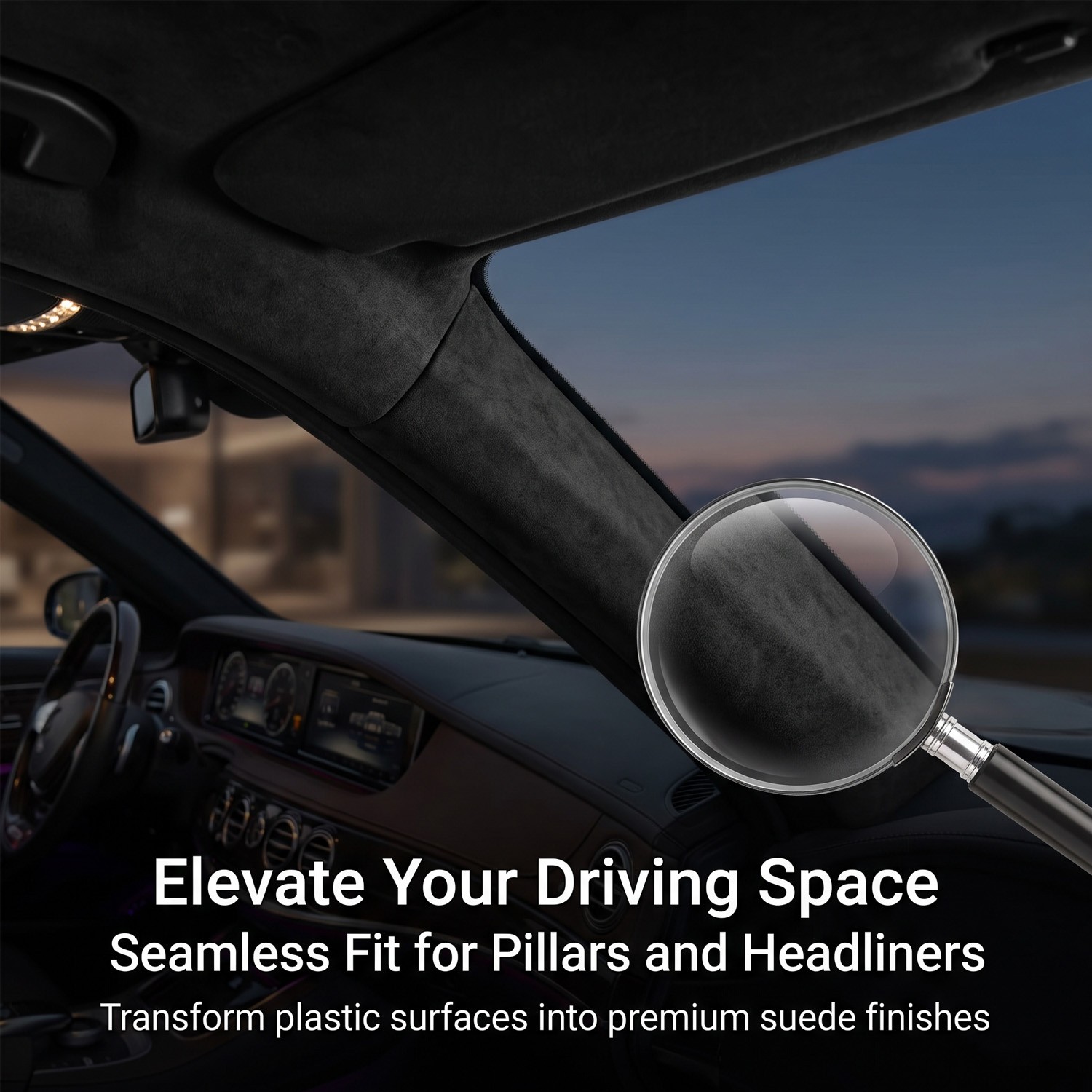Automotive Suede Headliner Fabric with Adhesive Backing & Roller Car Replacement