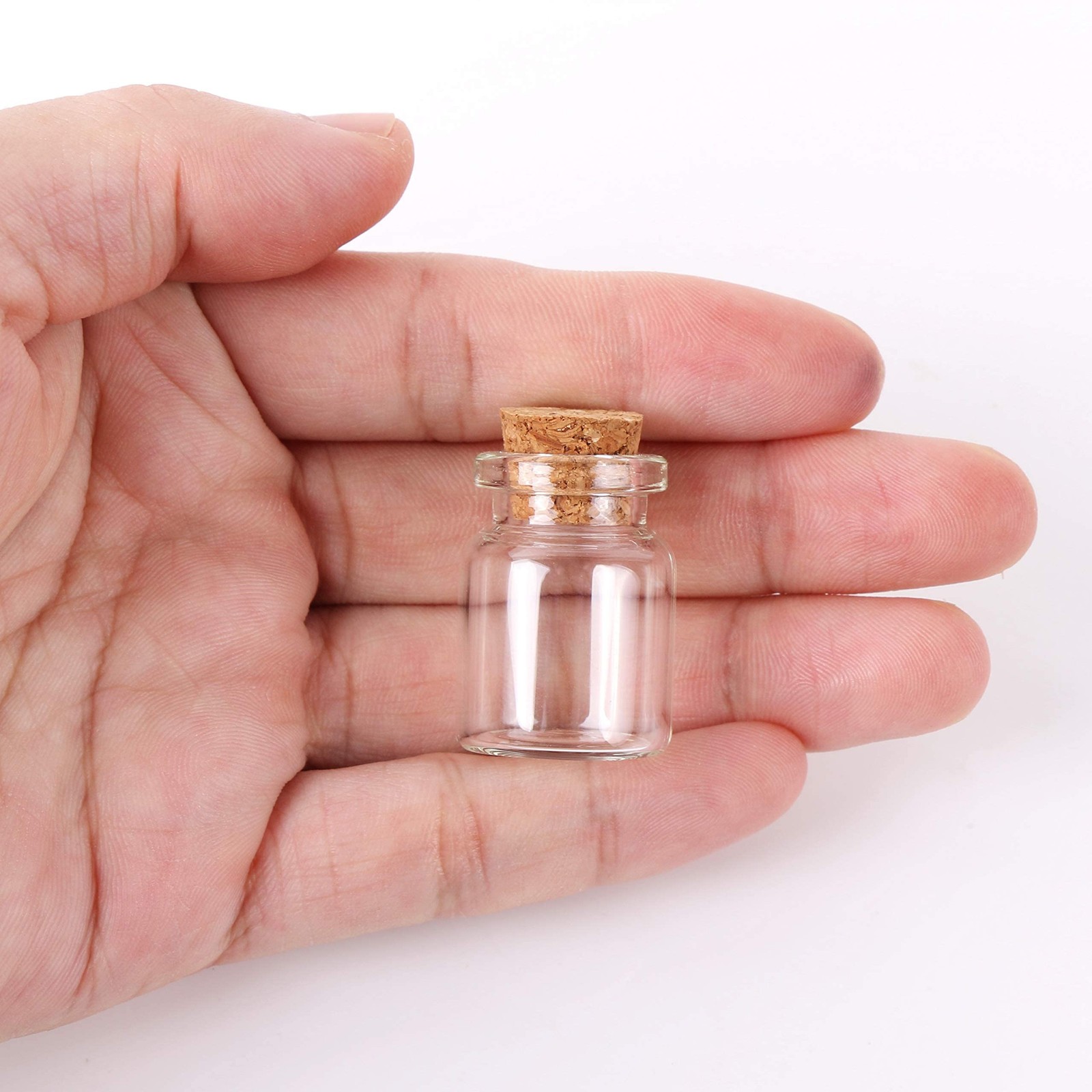 24pcs Mini Glass Bottles with Cork Stoppers 5ml DIY Art Crafts Storage Contai…