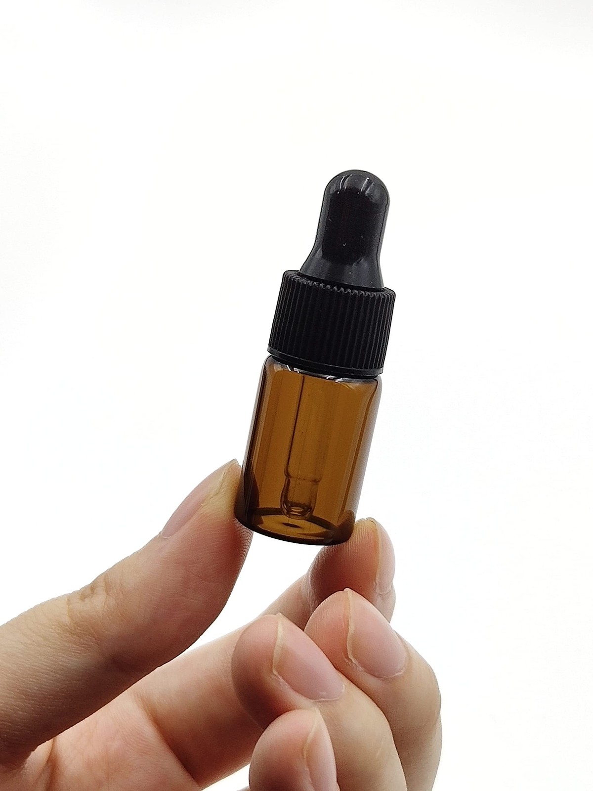3ml Tiny Amber Glass Mini Dropper Bottles for Essential Oils, Cosmetics Vials
