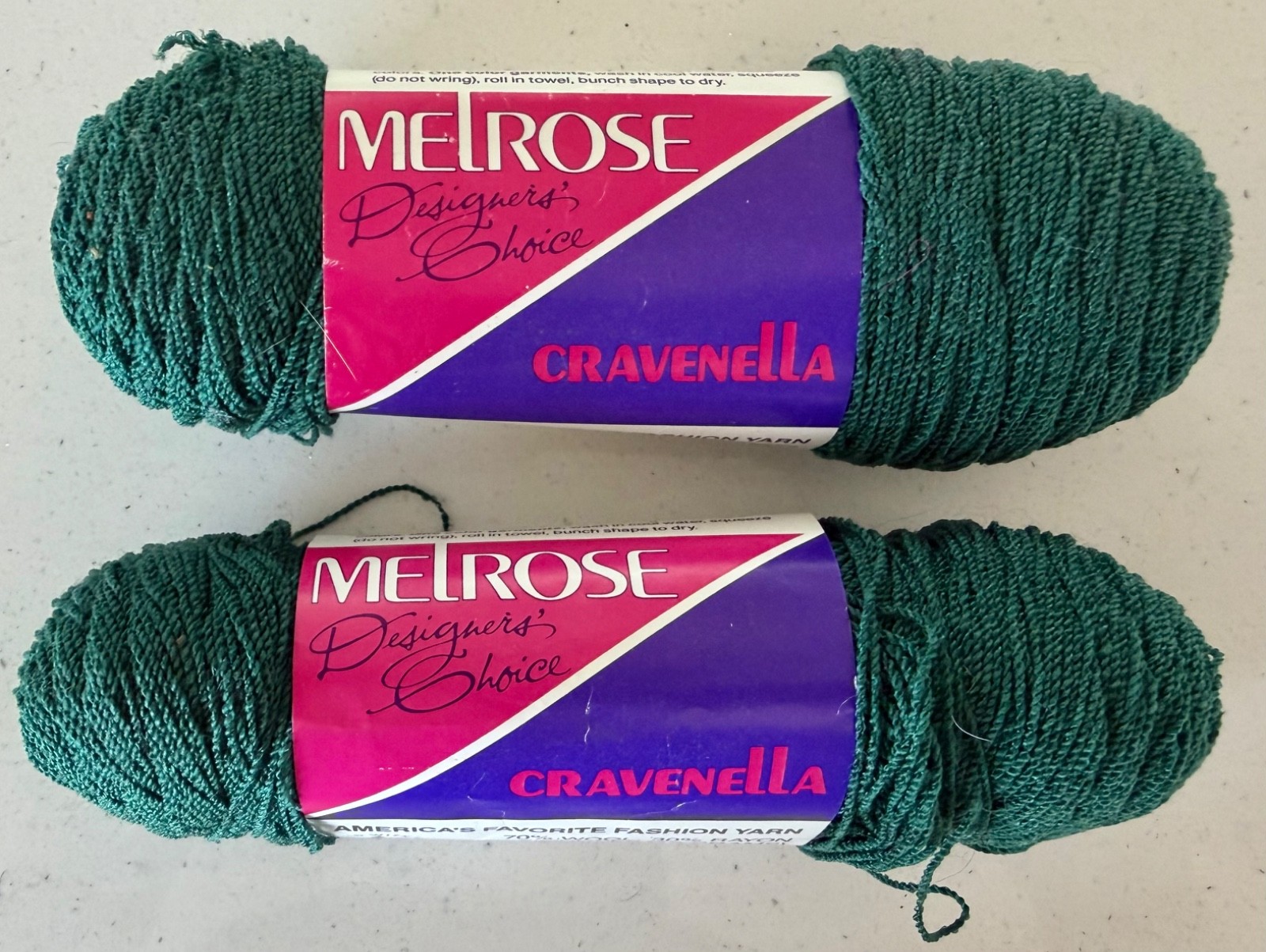 Melrose Designer’s Choice Cravenella Yarn 2 Skeins Color: Jungle Wool Blend
